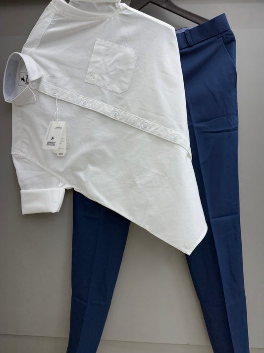 Cotton Oxford Shirt With Trouser (Combo)