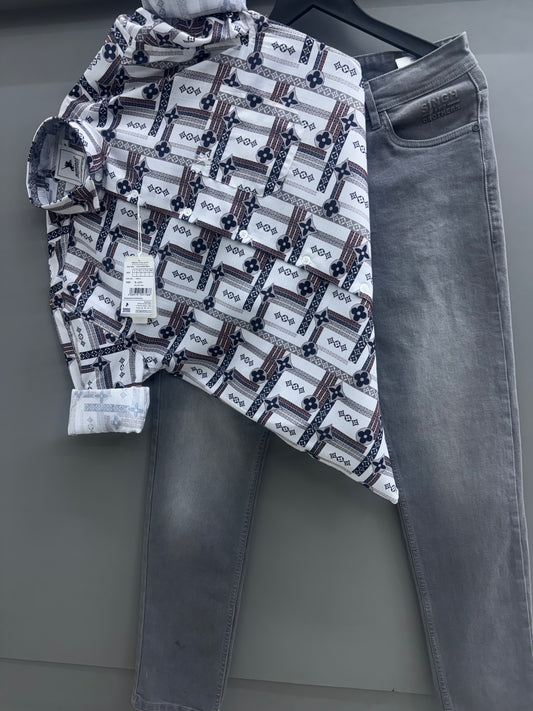 Printed Shirt with Denim jeans (Combo)