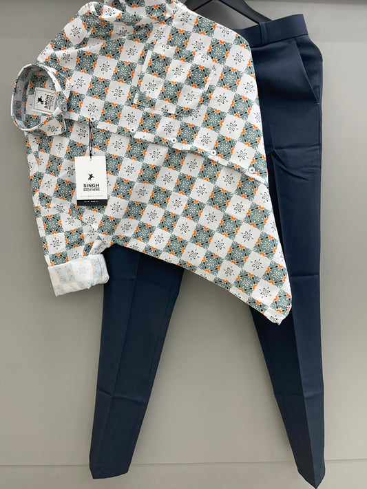 Printed Shirt with Trouser Pant (Combo)