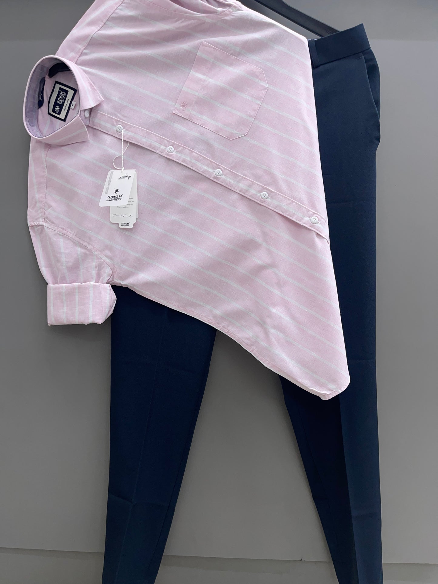 Strip Shirt With Trouser Pant