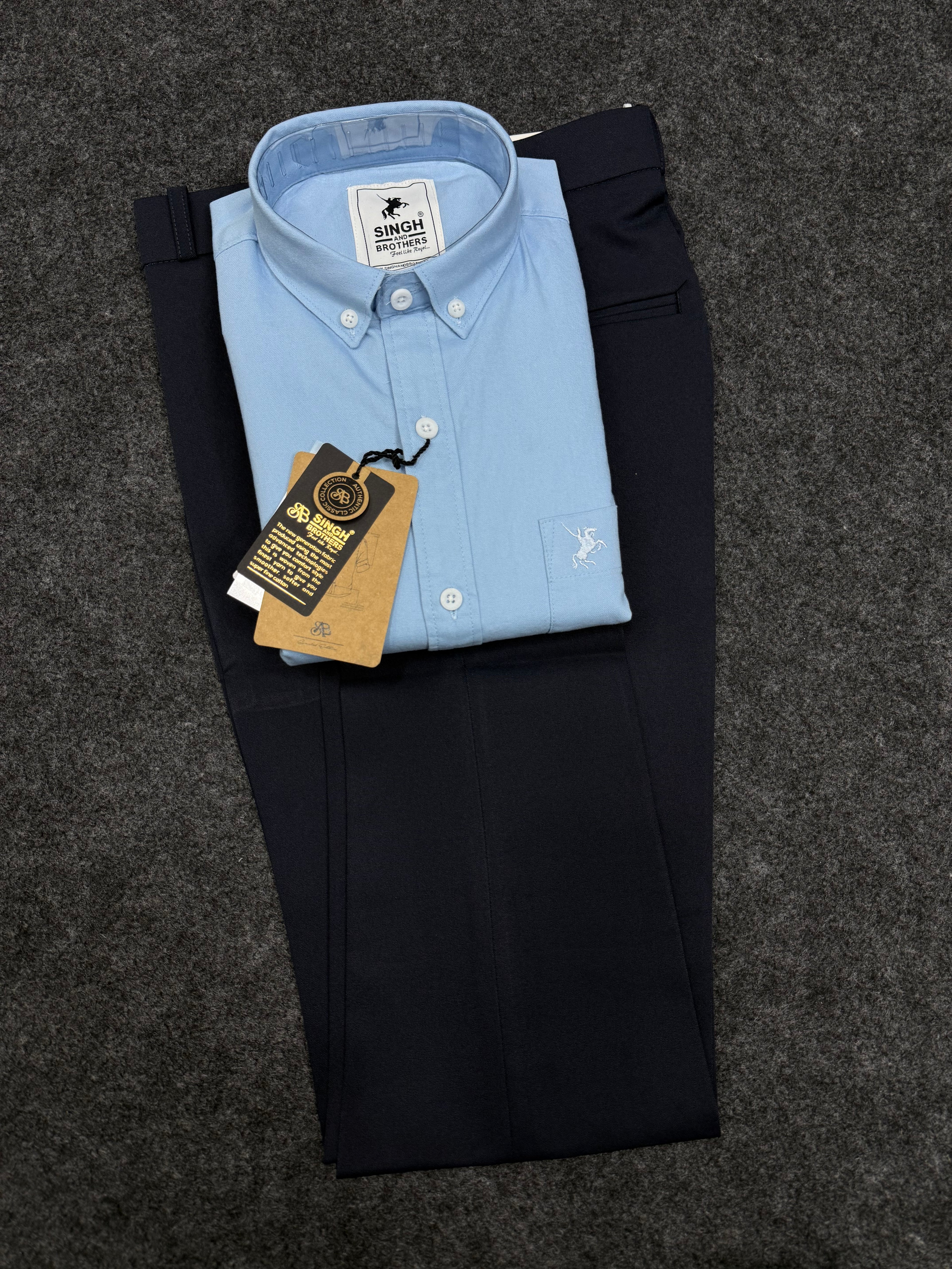 Cotton Oxford Shirt With Formal Pant