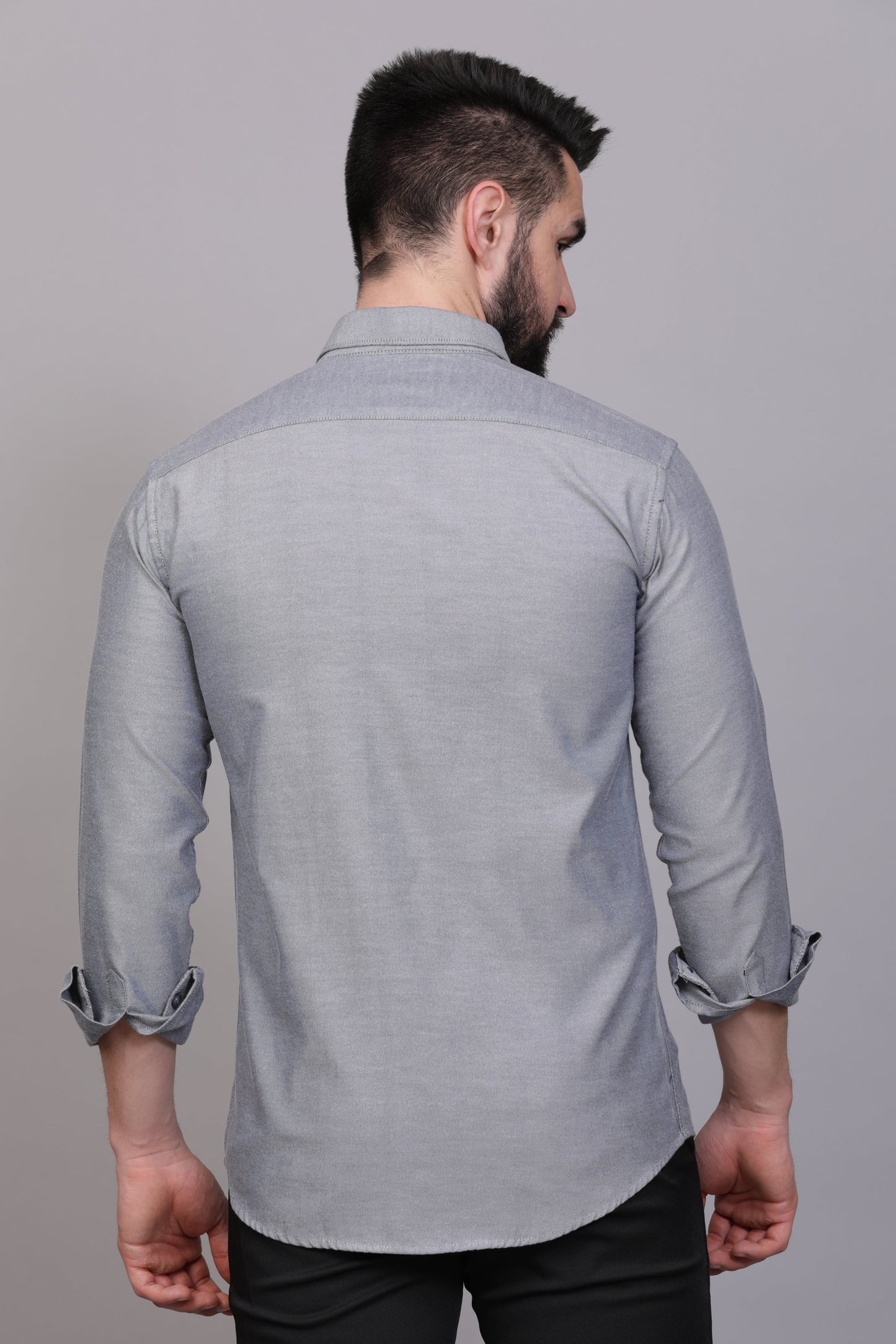 Dark Grey Plain Shirt with pant black