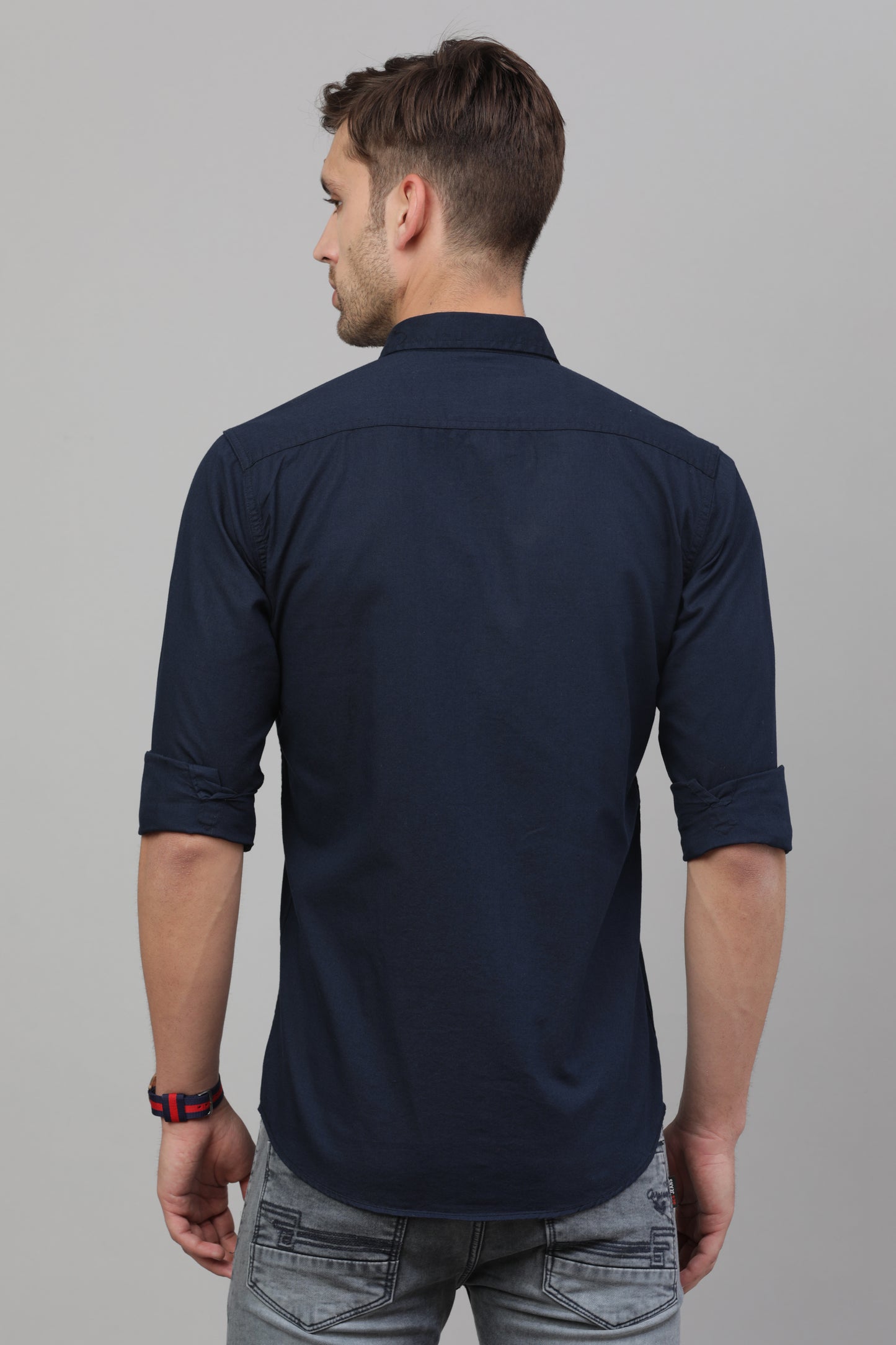RL Plain Shirt ( Navy Blue )