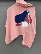 Drop Sholder Pink Printed T-shirts