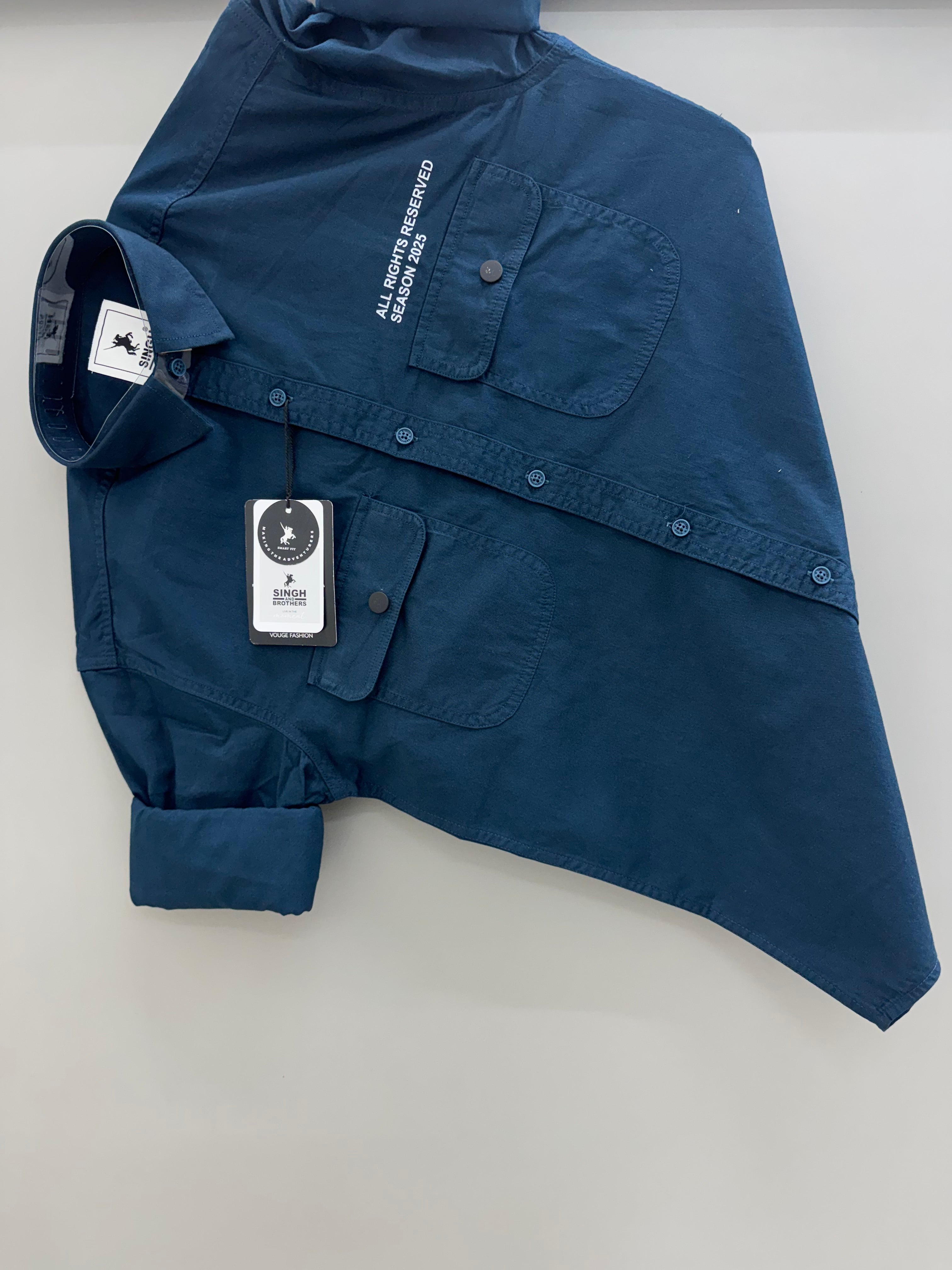Double pocket green shirt