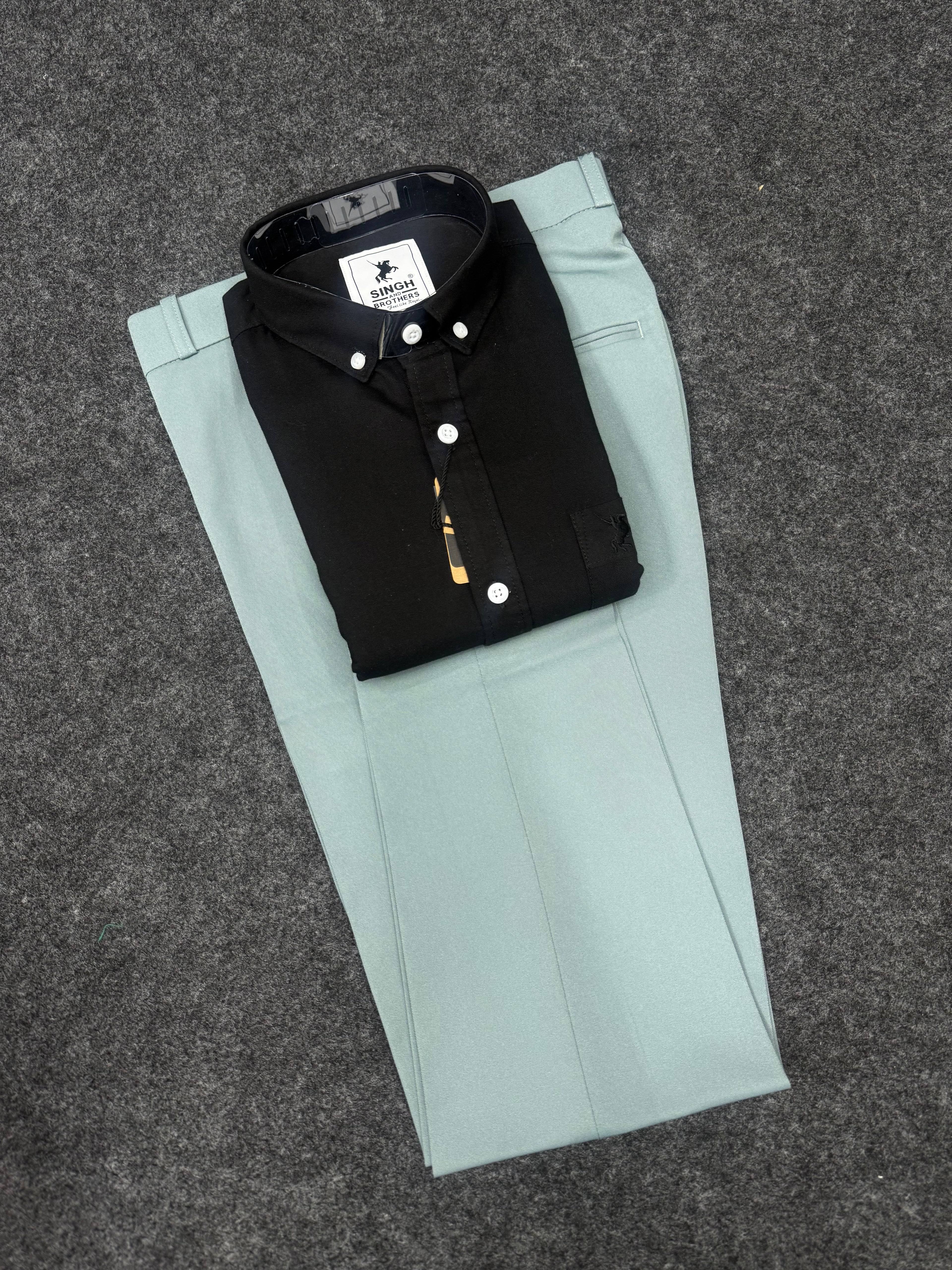 Cotton Oxford Shirt With Formal Pant