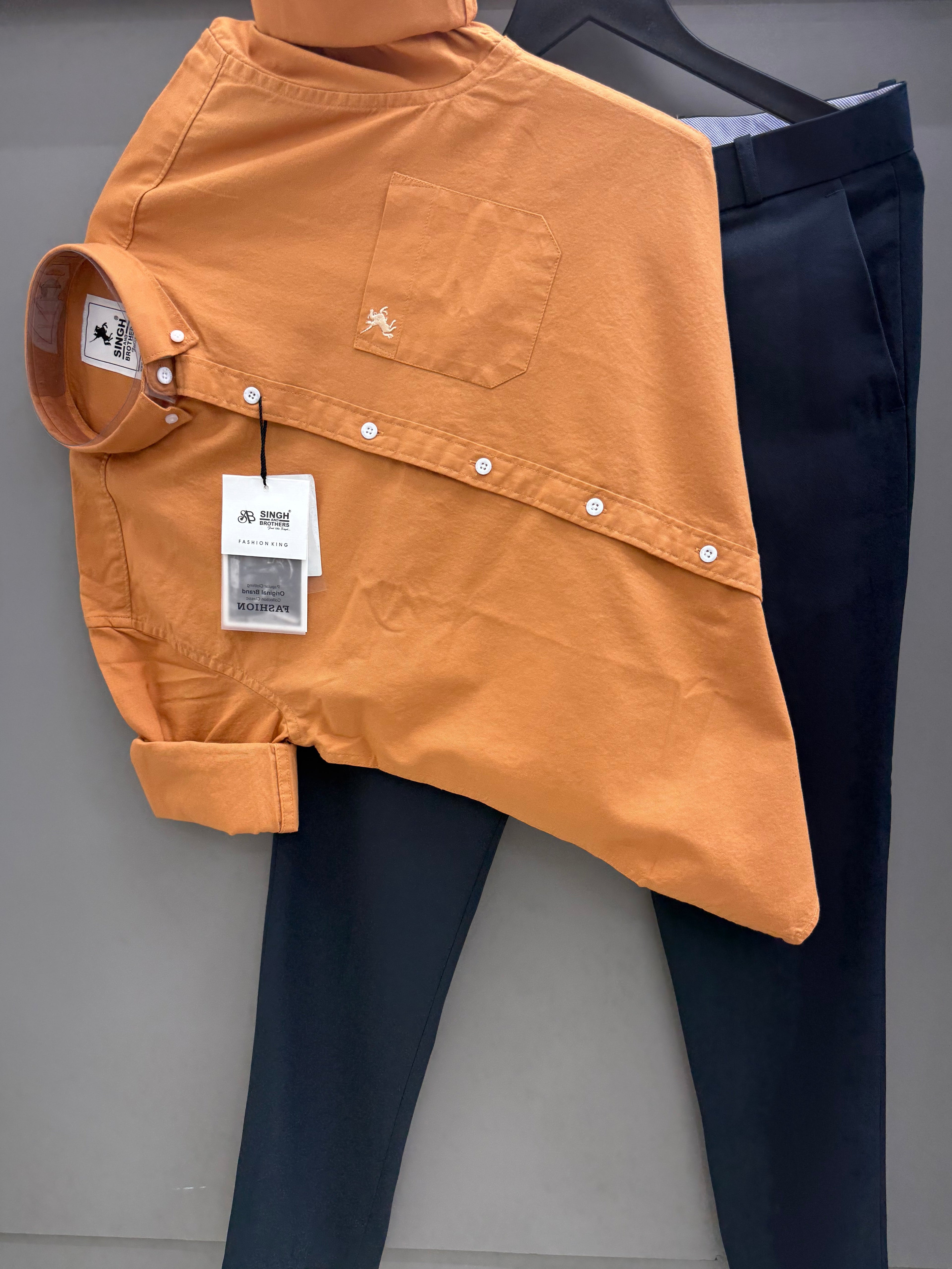 Cotton Oxford Shirt With Formal Pant