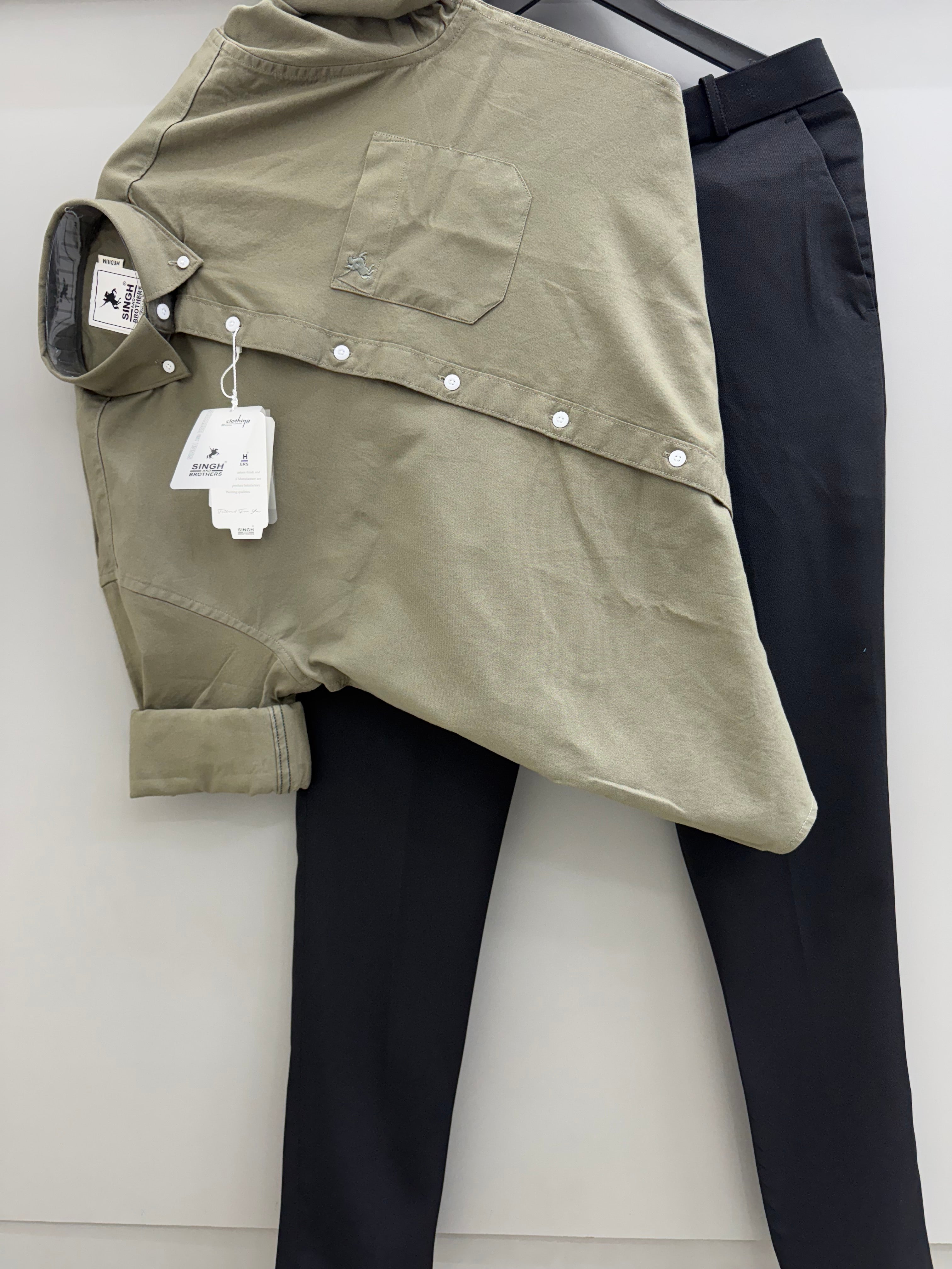 Cotton Oxford Shirt With Formal Pant