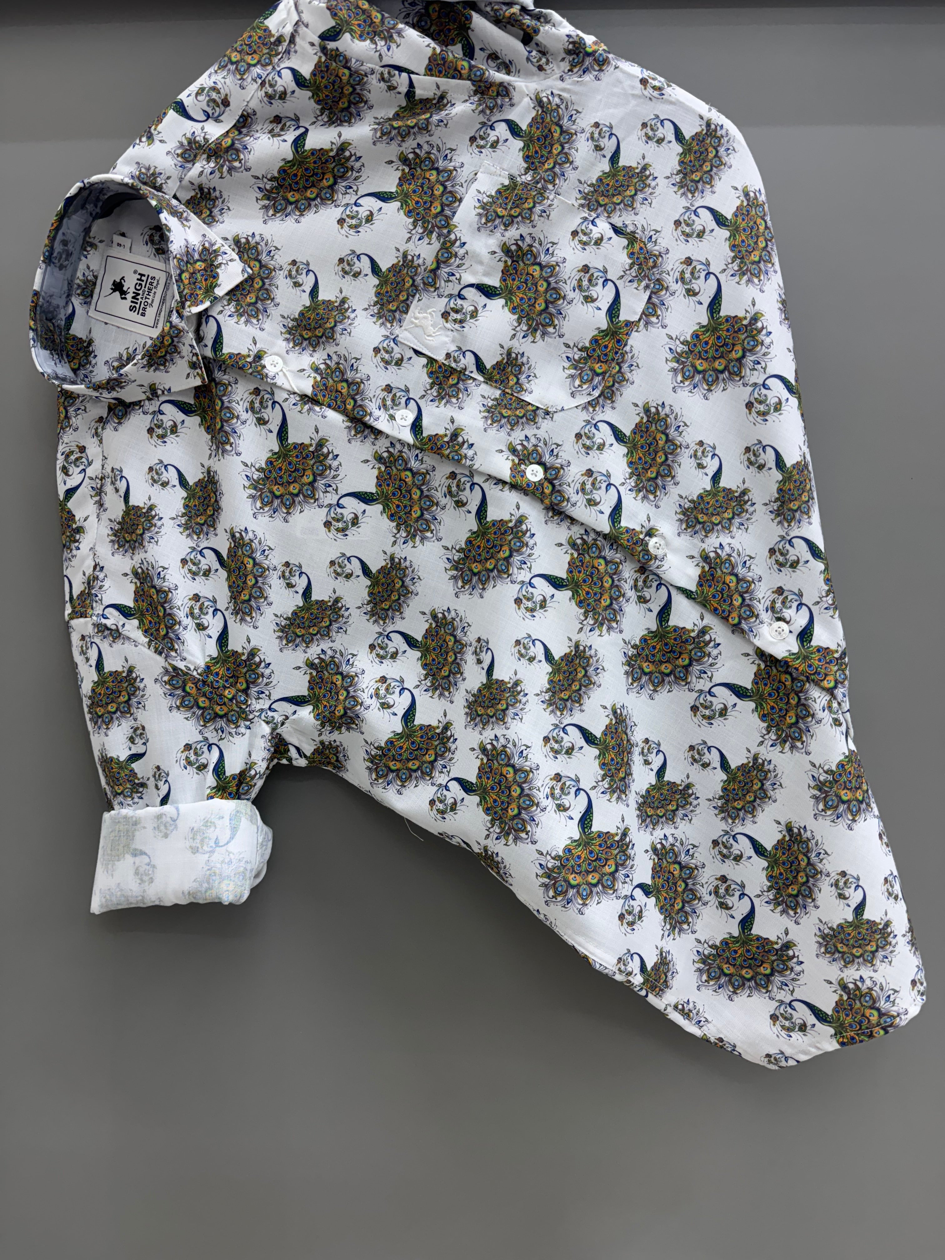 Peacock printed