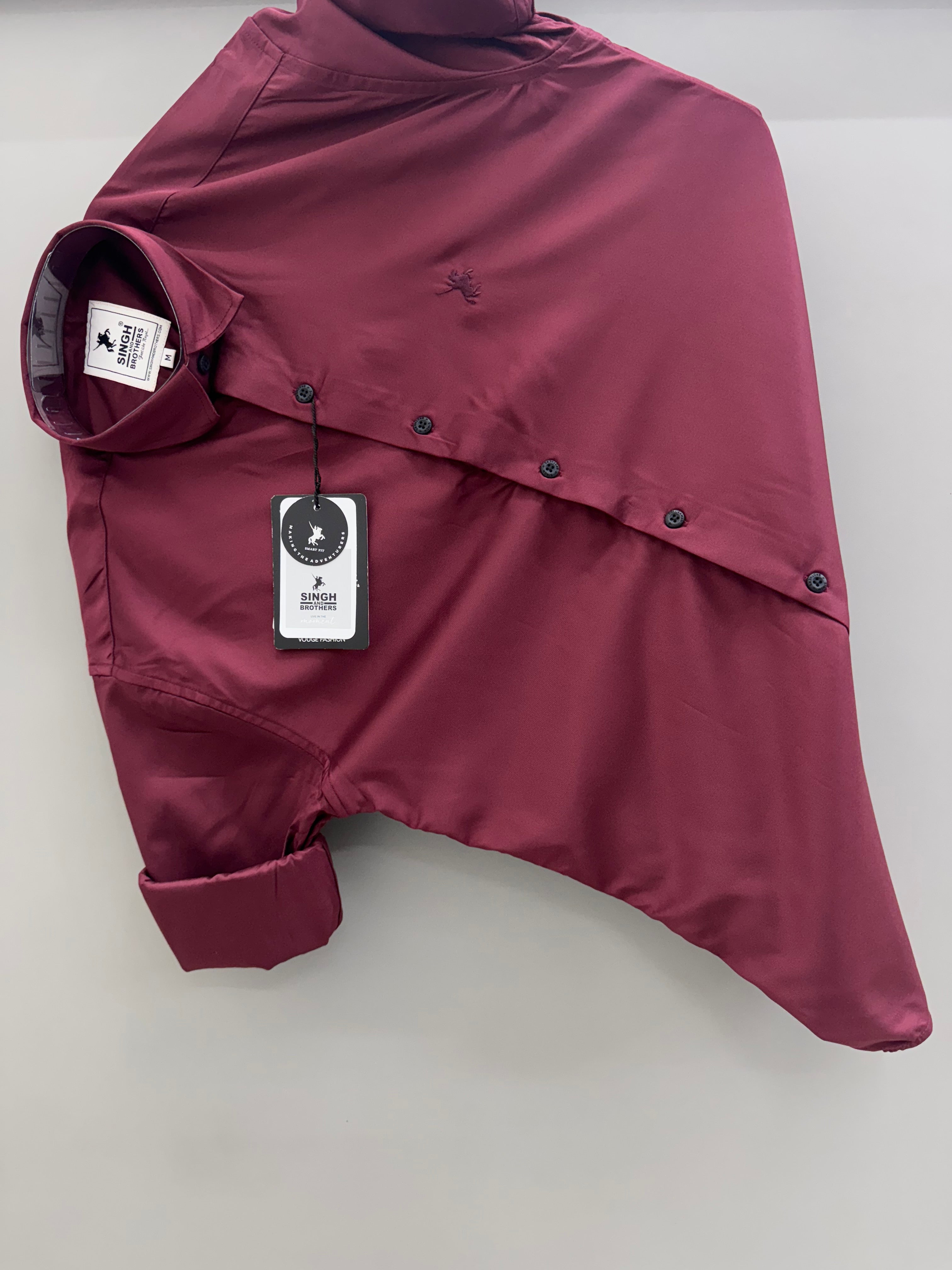 Partywear Shirt maroon red