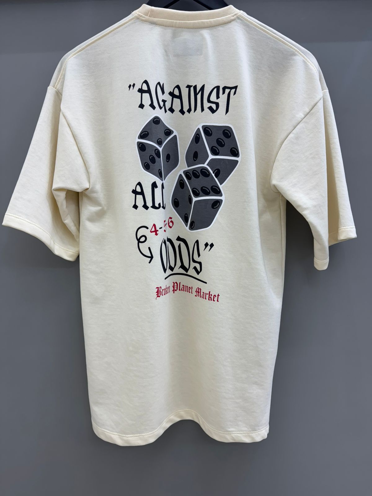 Drop Sholder Off White Printed T-shirts