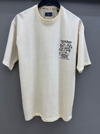 Drop Sholder Off White Printed T-shirts