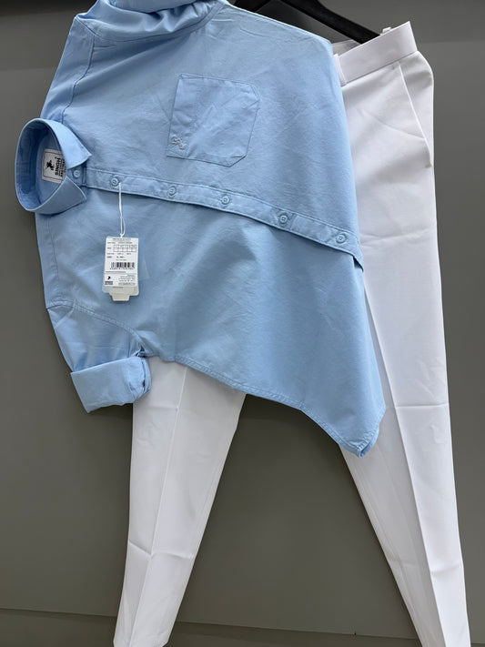 Cotton Oxford Shirt With Trouser (Combo)
