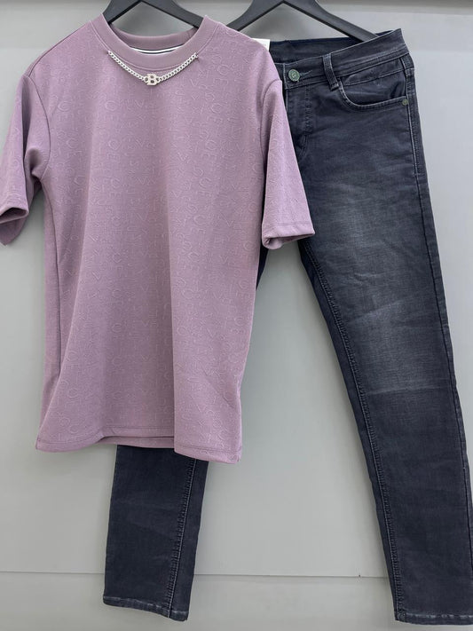 Half sleeves Tshirt With Jeans