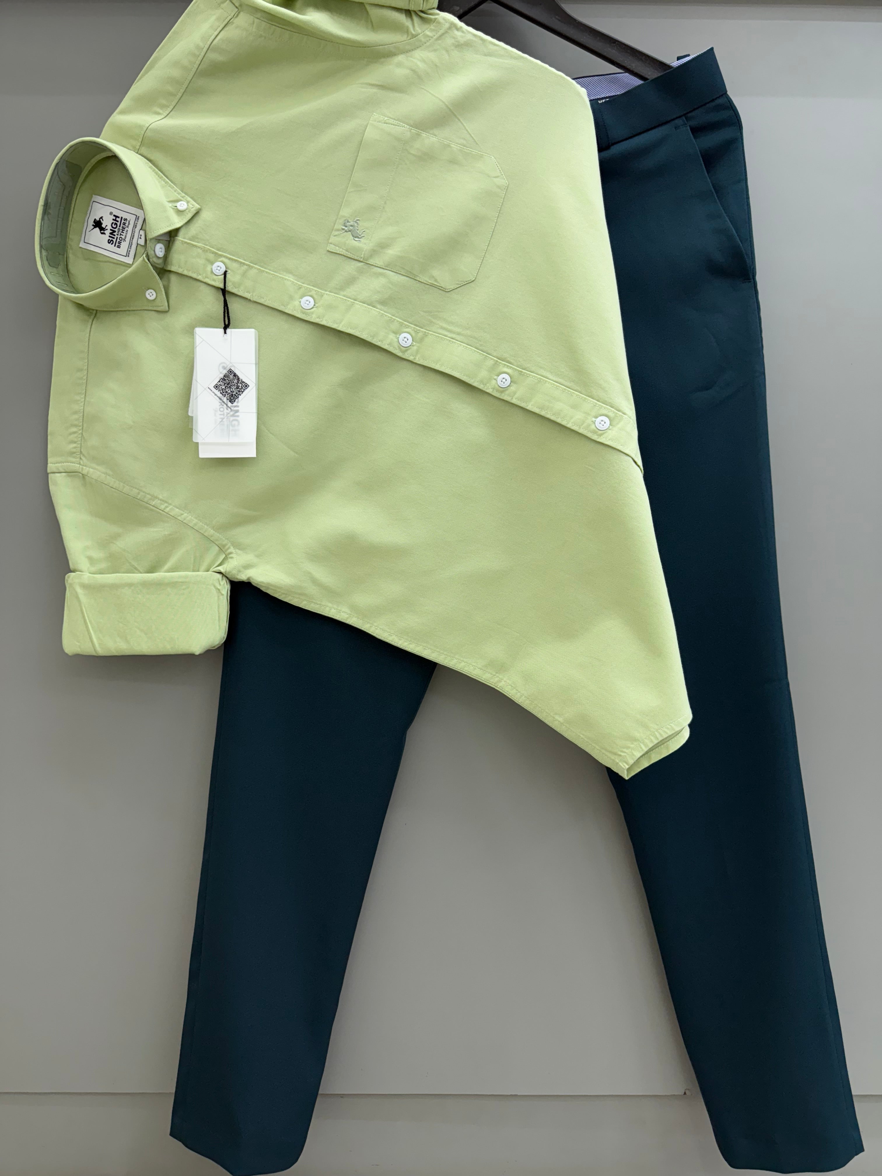 Cotton Oxford Shirt With Formal Pant