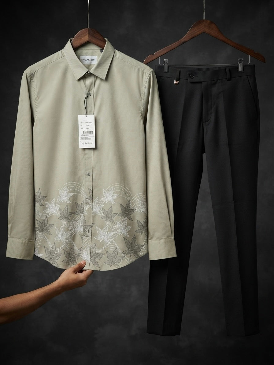 Bottom printed Shirt With Trouser pant