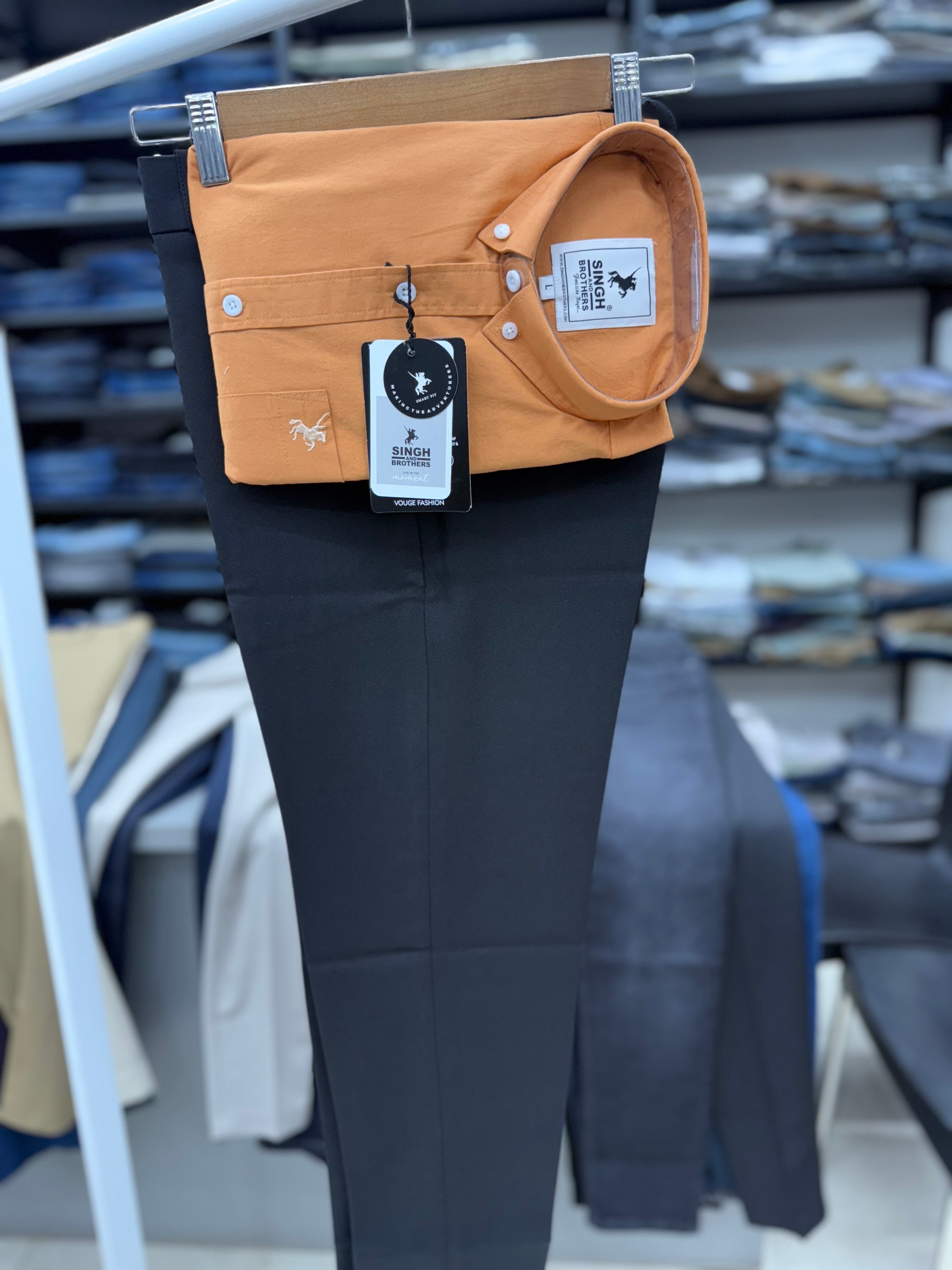 Cotton Oxford Shirt With Formal Pant