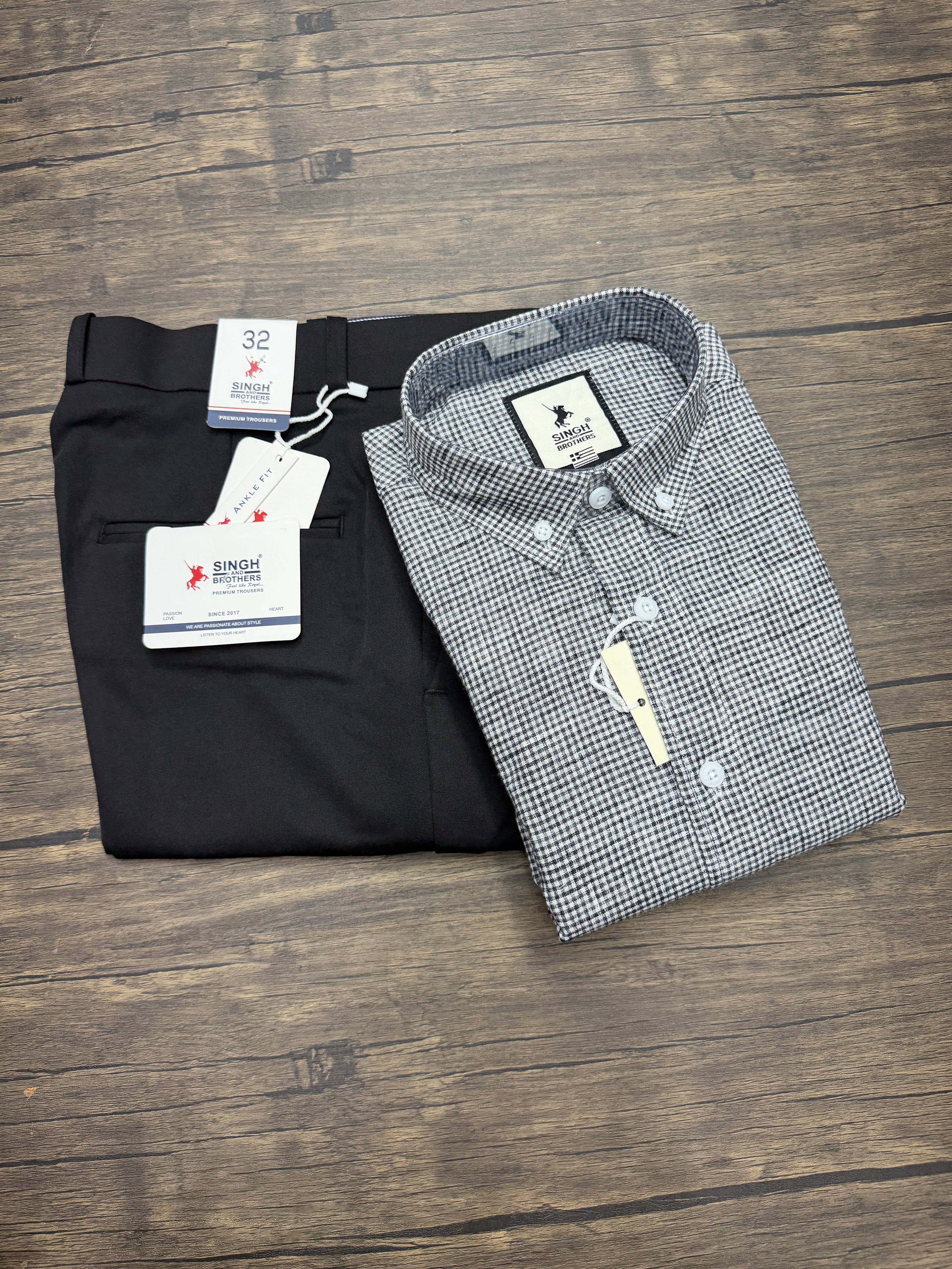 Official checks shirt with pant