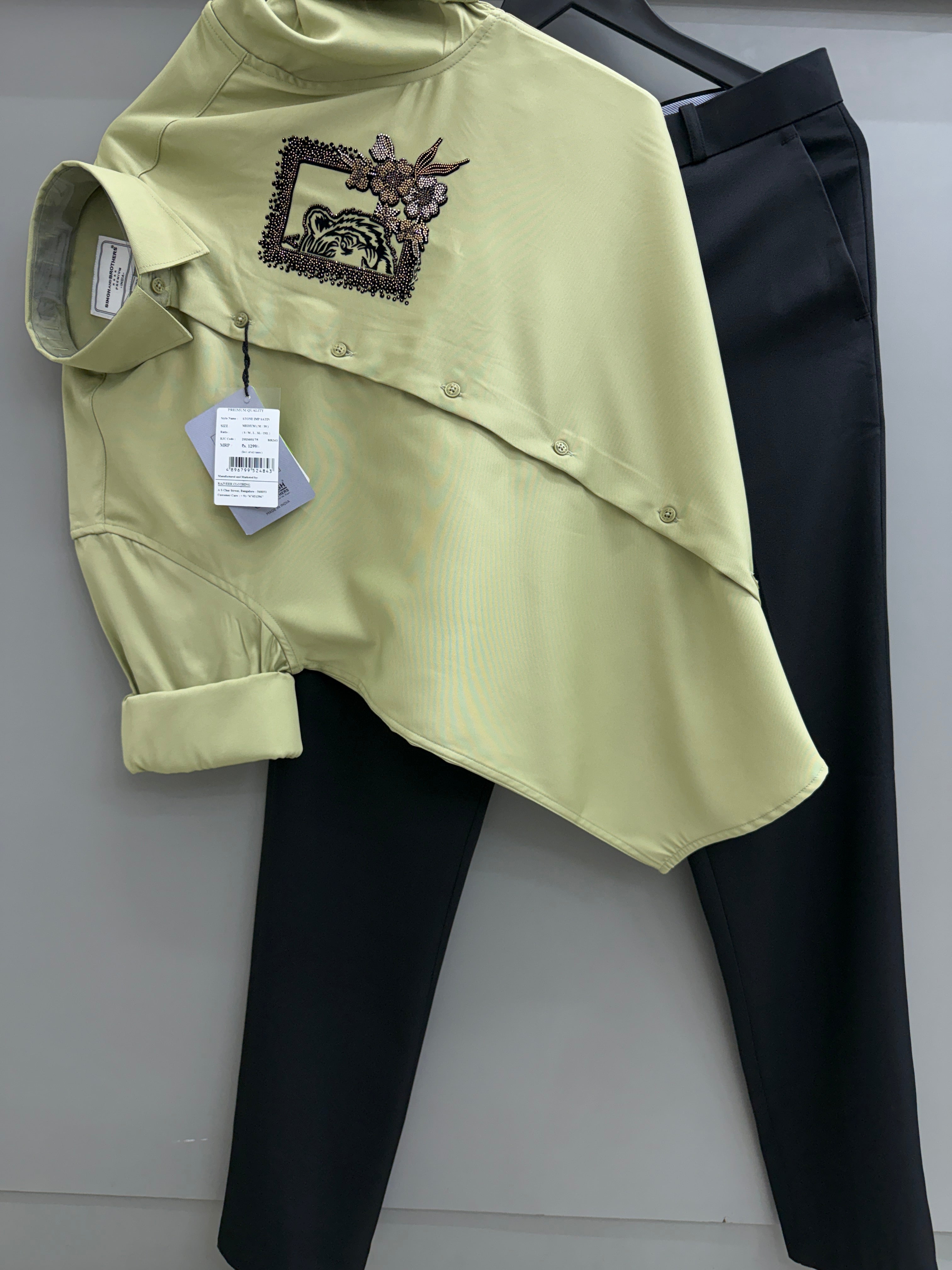 Stone Shirt With Trouser pant ( Normal wash )