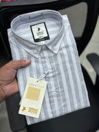 Linen strip shirt
