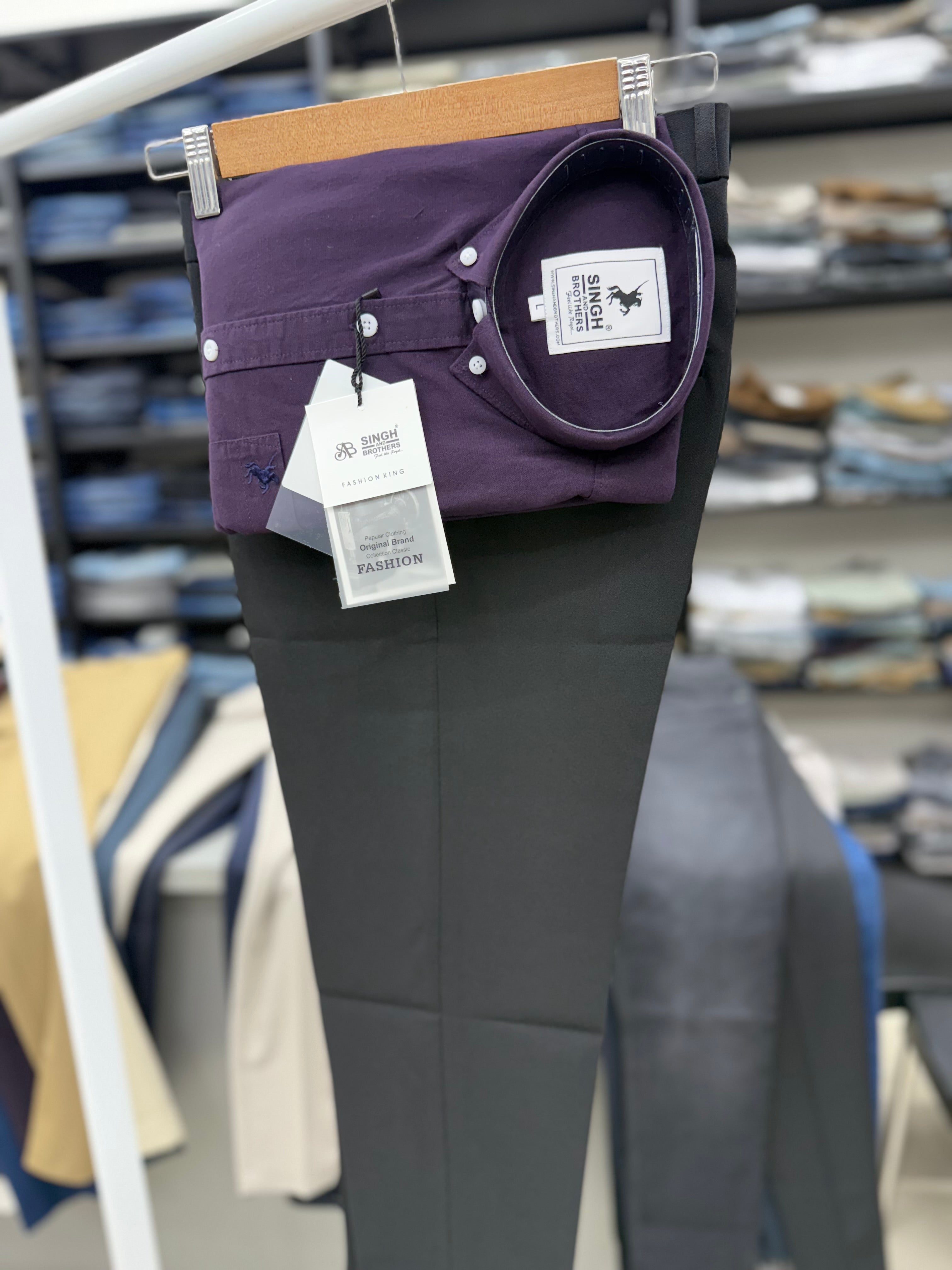 Cotton Oxford Shirt With Formal Pant