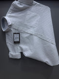 Linen strip shirt - green