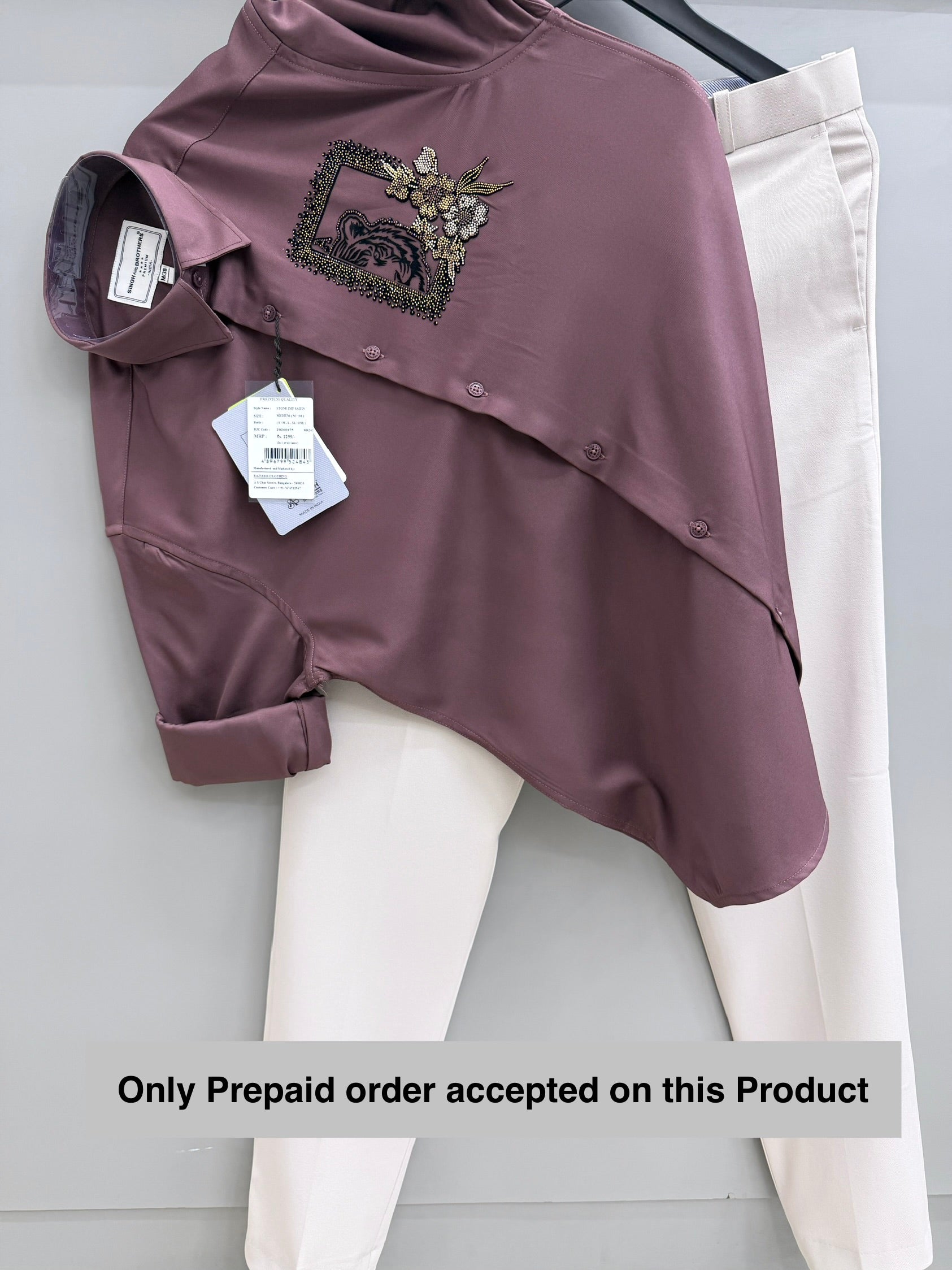 Stone Shirt With Trouser pant ( Normal wash )