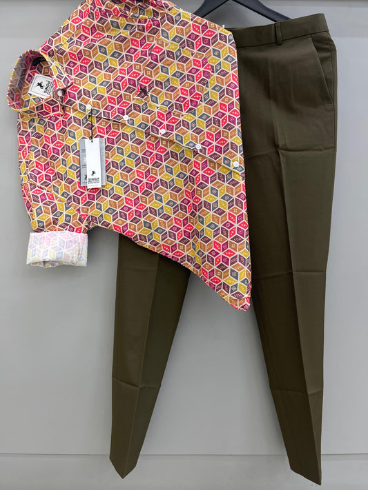 Printed Shirt with Trouser Pant (Combo)