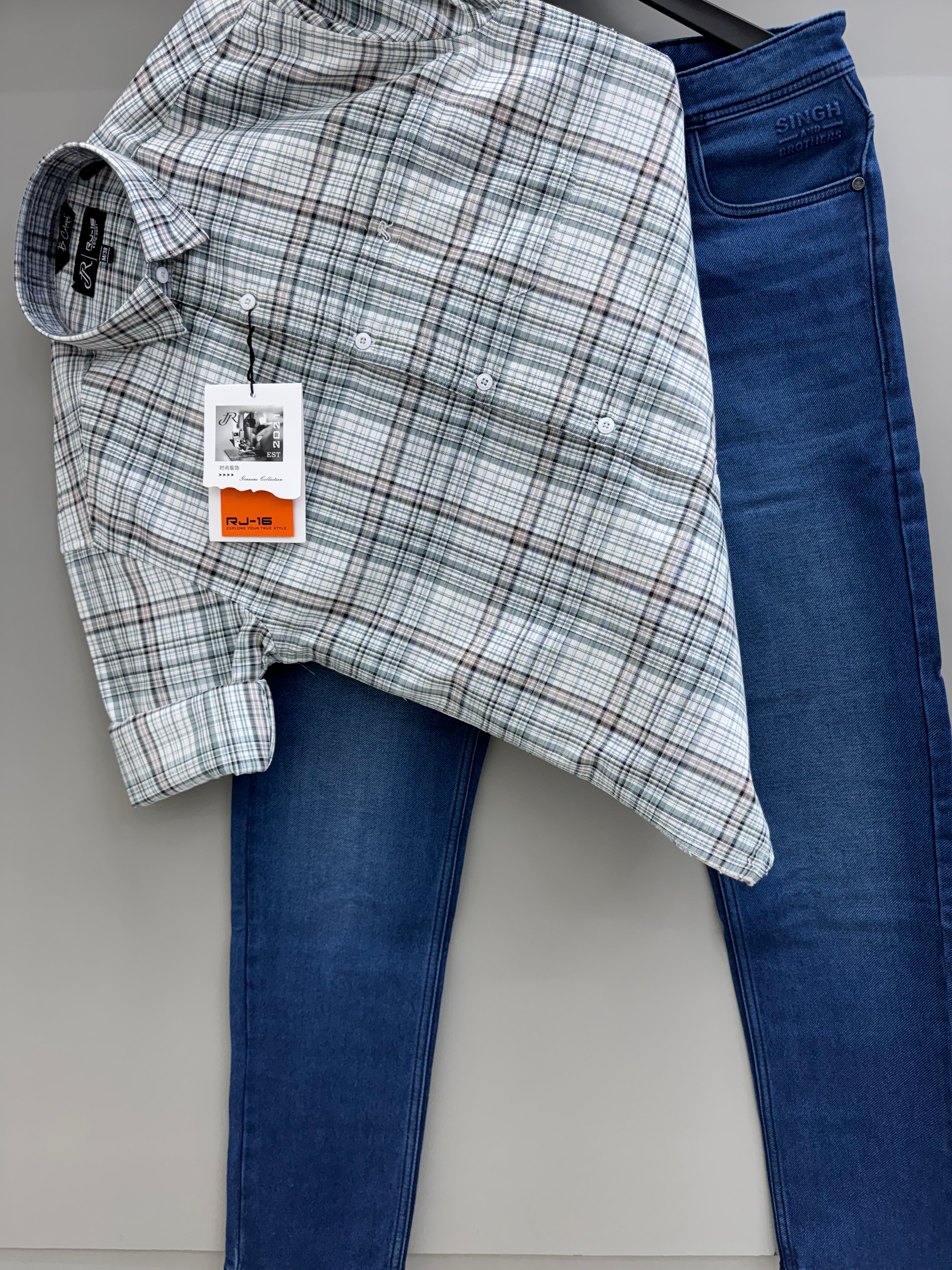 Check Shirt With jeans pant