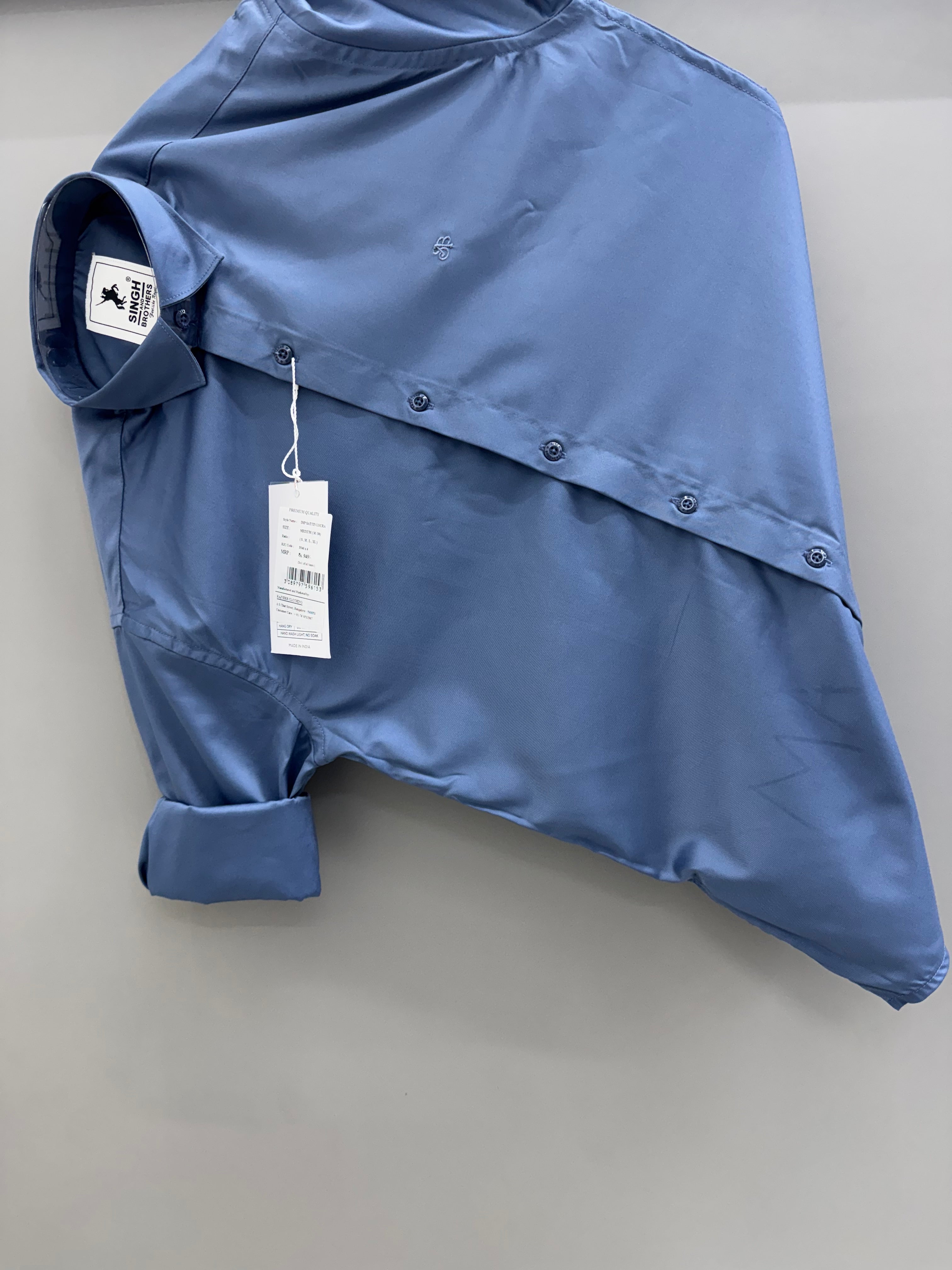 Partywear Shirt steel blue