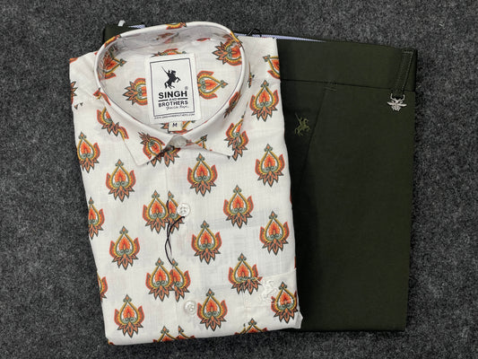 Printed Shirt with Trouser Pant (Combo)