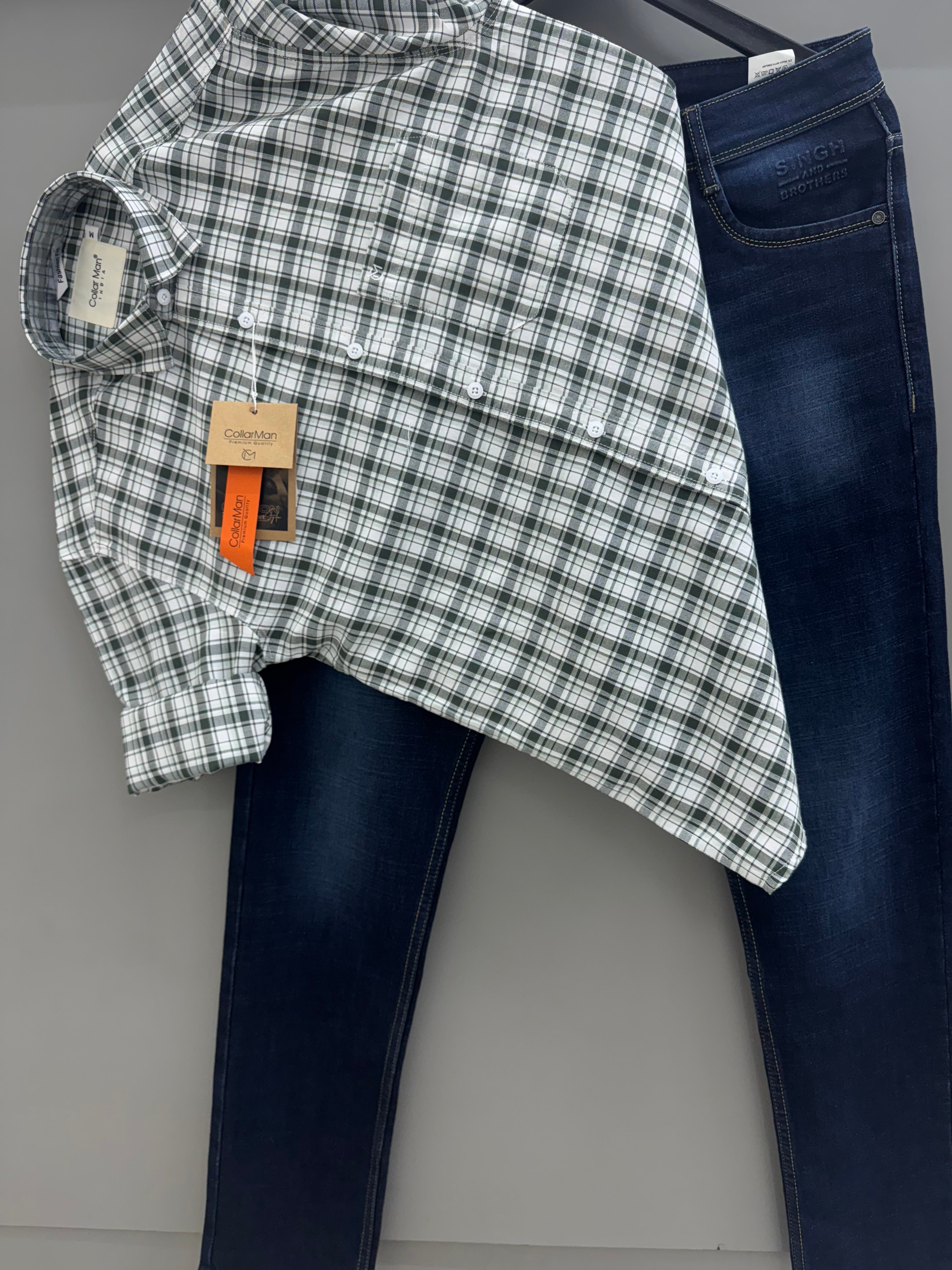 Check Shirt With jeans pant