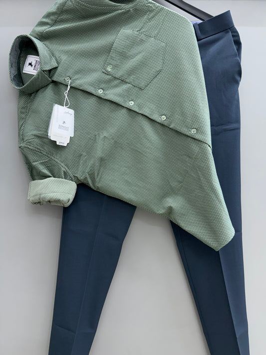 Honey Jacquard Shirt With Trouser’s