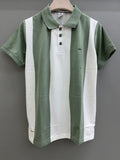 Jacquard strip T-shirts