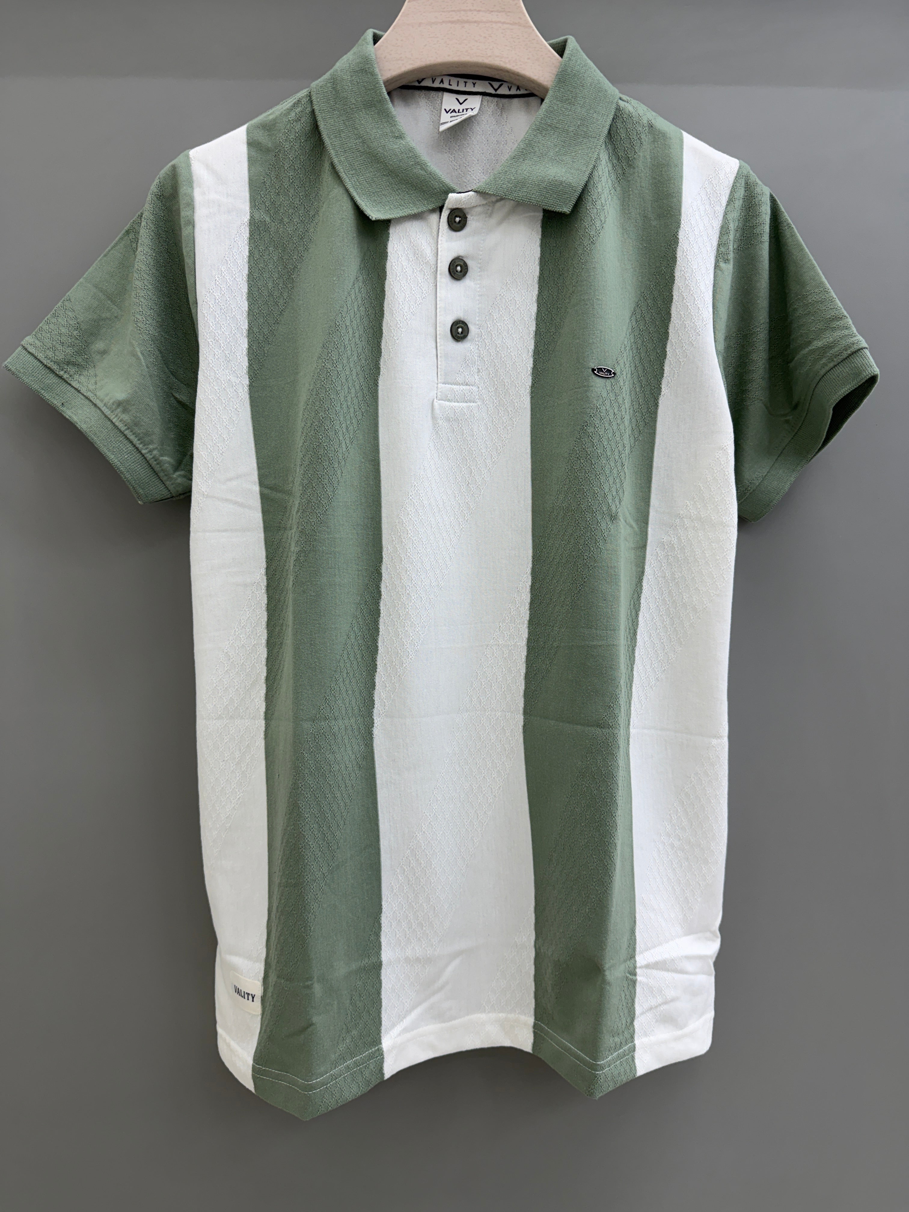 Jacquard strip T-shirts