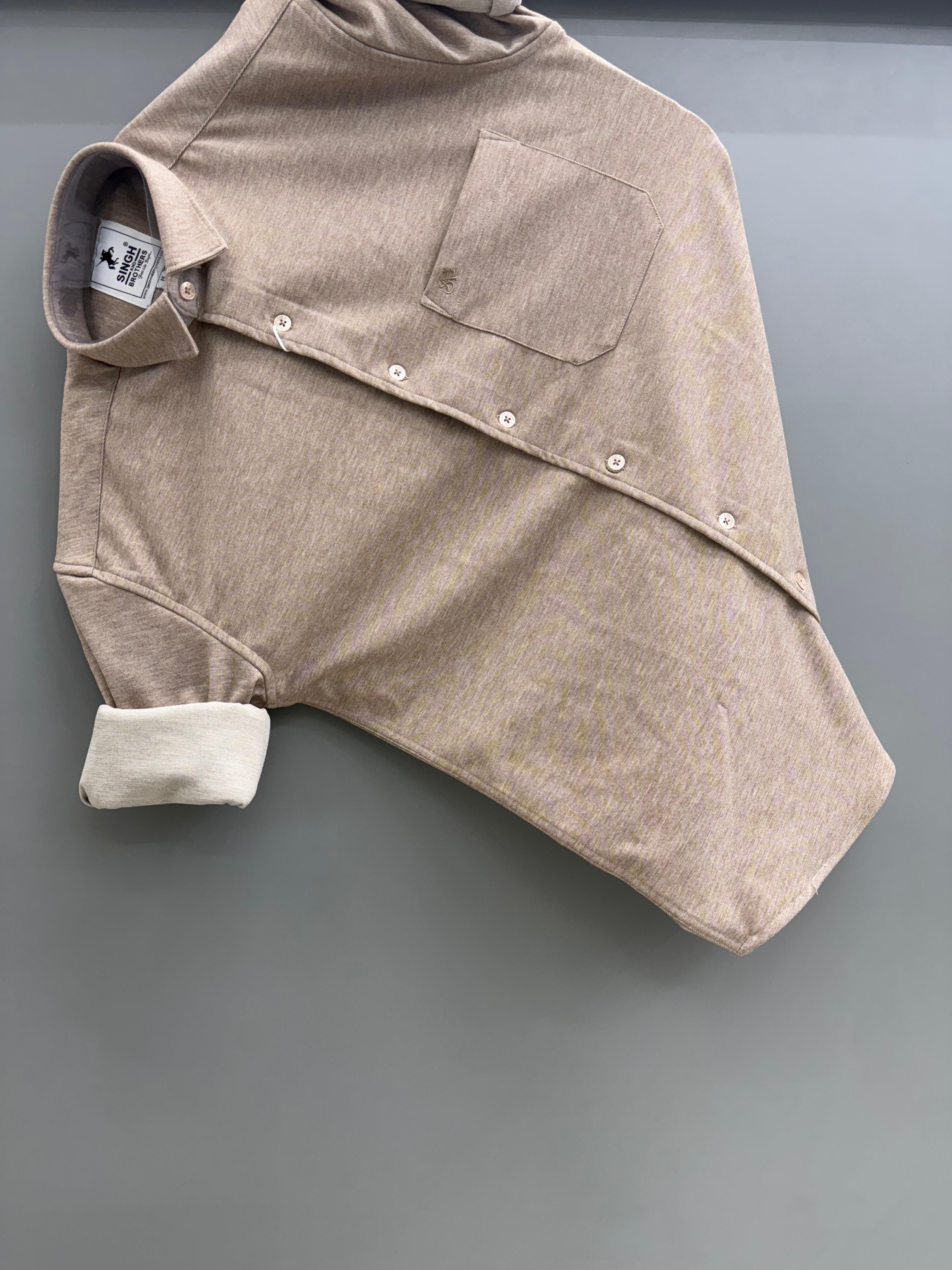 Imported Lycra Plain - Beige