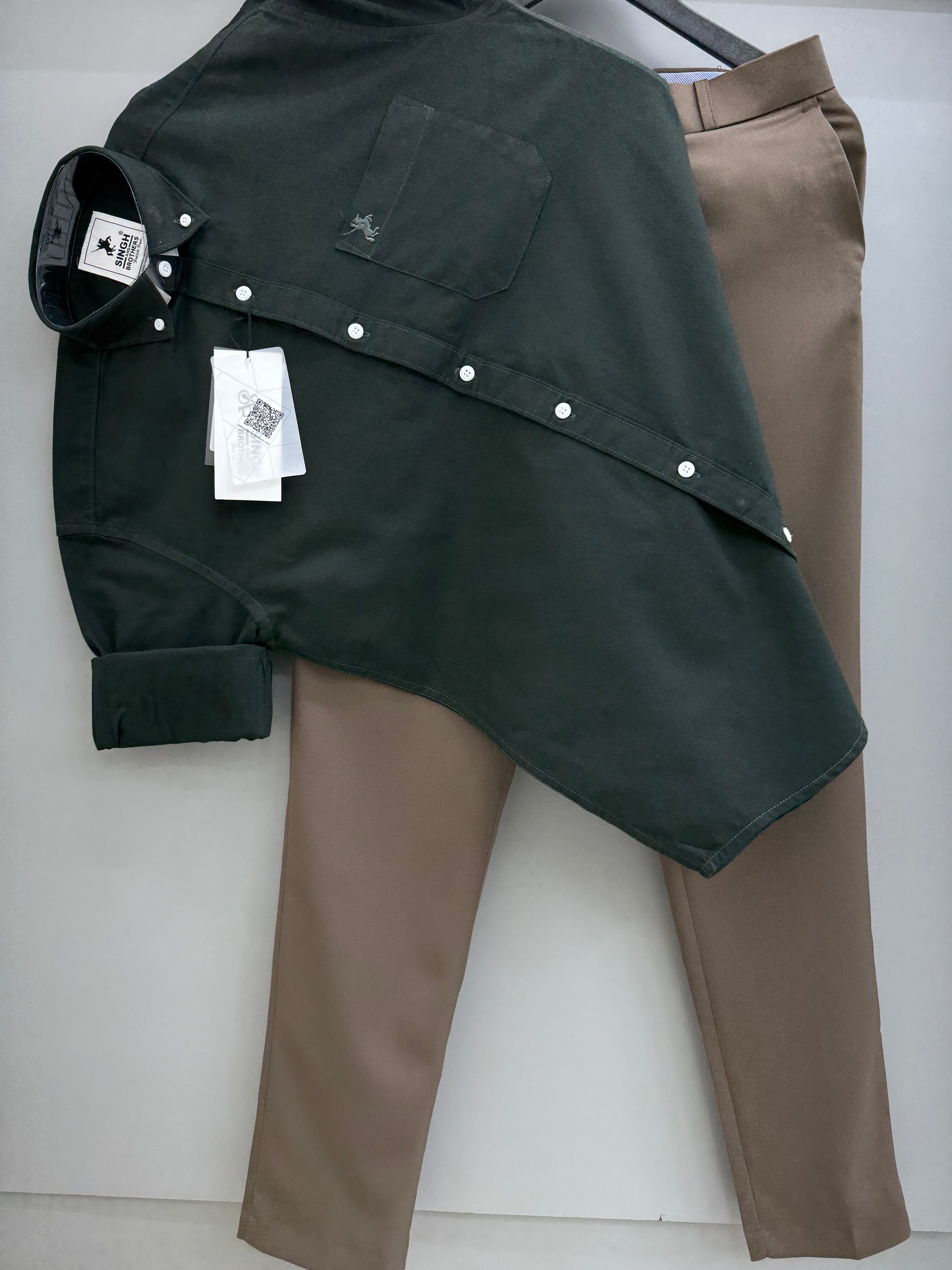 Cotton Oxford Shirt With Formal Pant