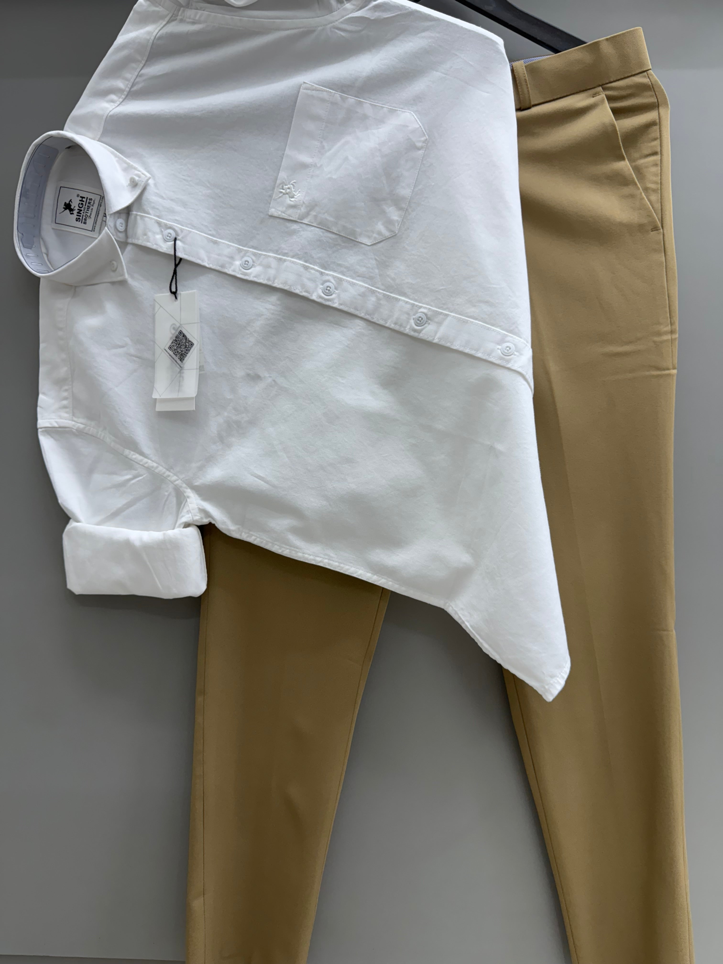 Cotton Oxford Shirt With Formal Pant