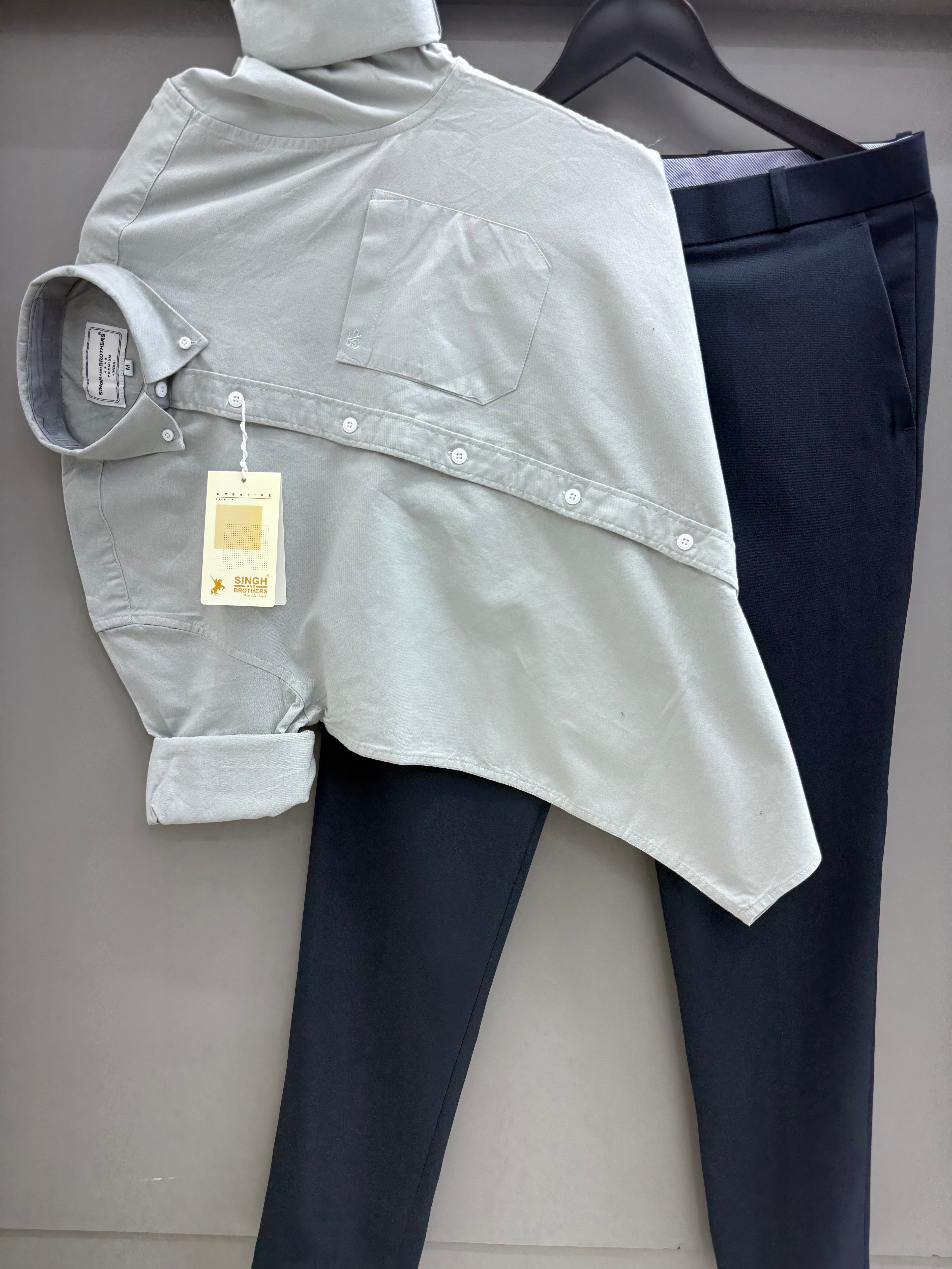 Cotton Oxford Shirt With Formal Pant