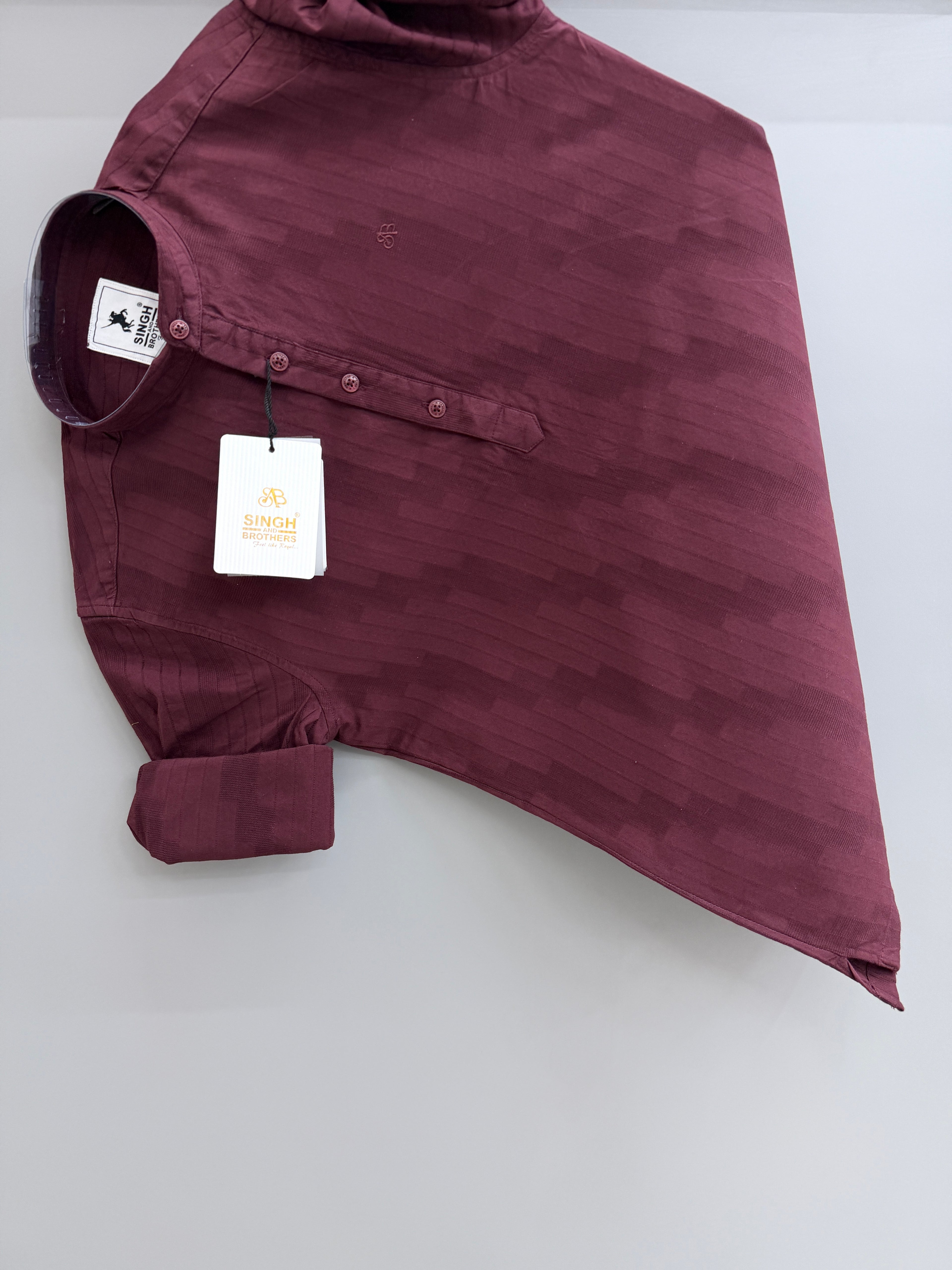 Self strip Short Kurta