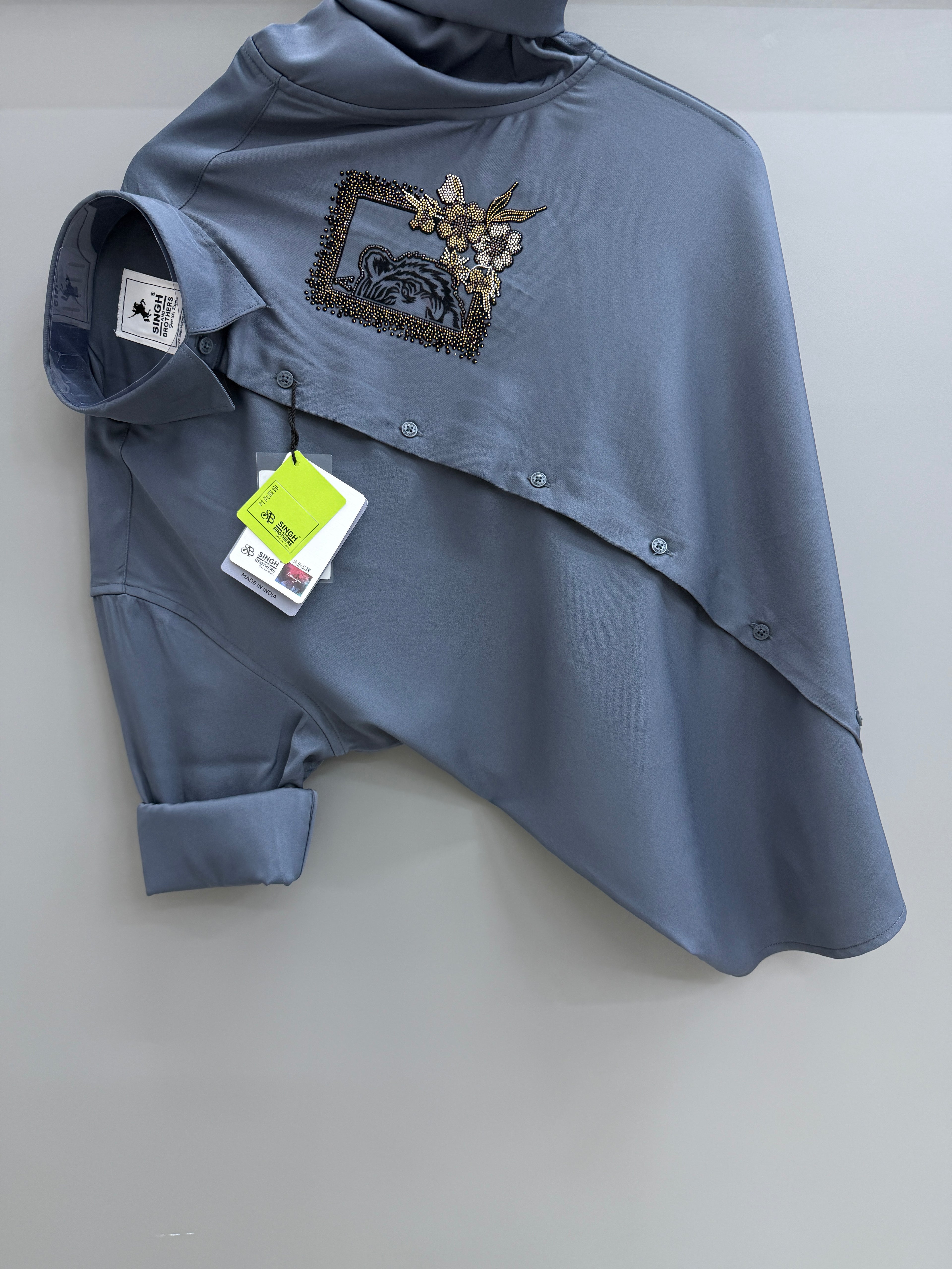 STONE WORK SHIRT - ( Normal wash )