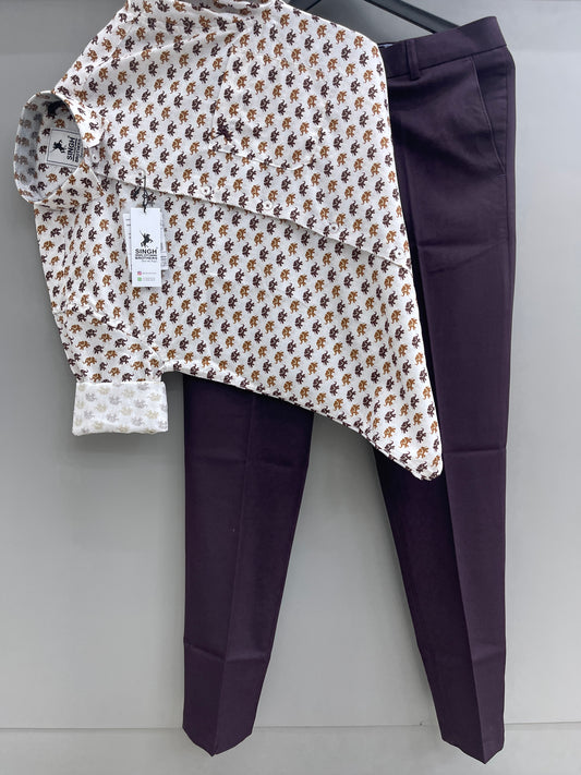 Printed Shirt with Trouser Pant (Combo)