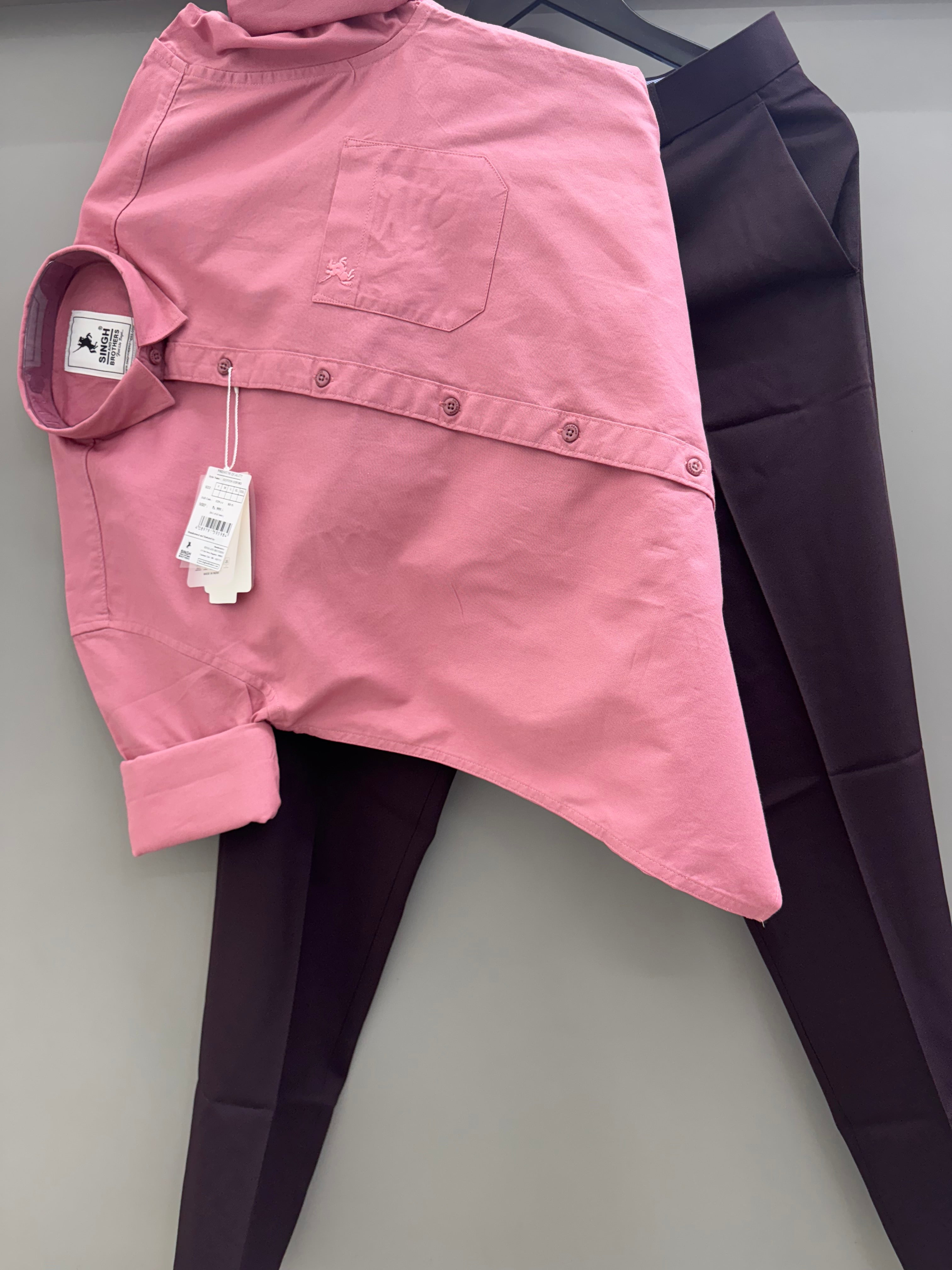Cotton Oxford Shirt With Formal Pant