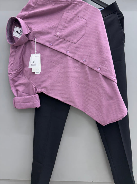 Honey Jacquard Shirt With Trouser’s