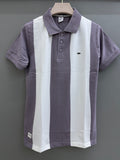 Jacquard strip T-shirts