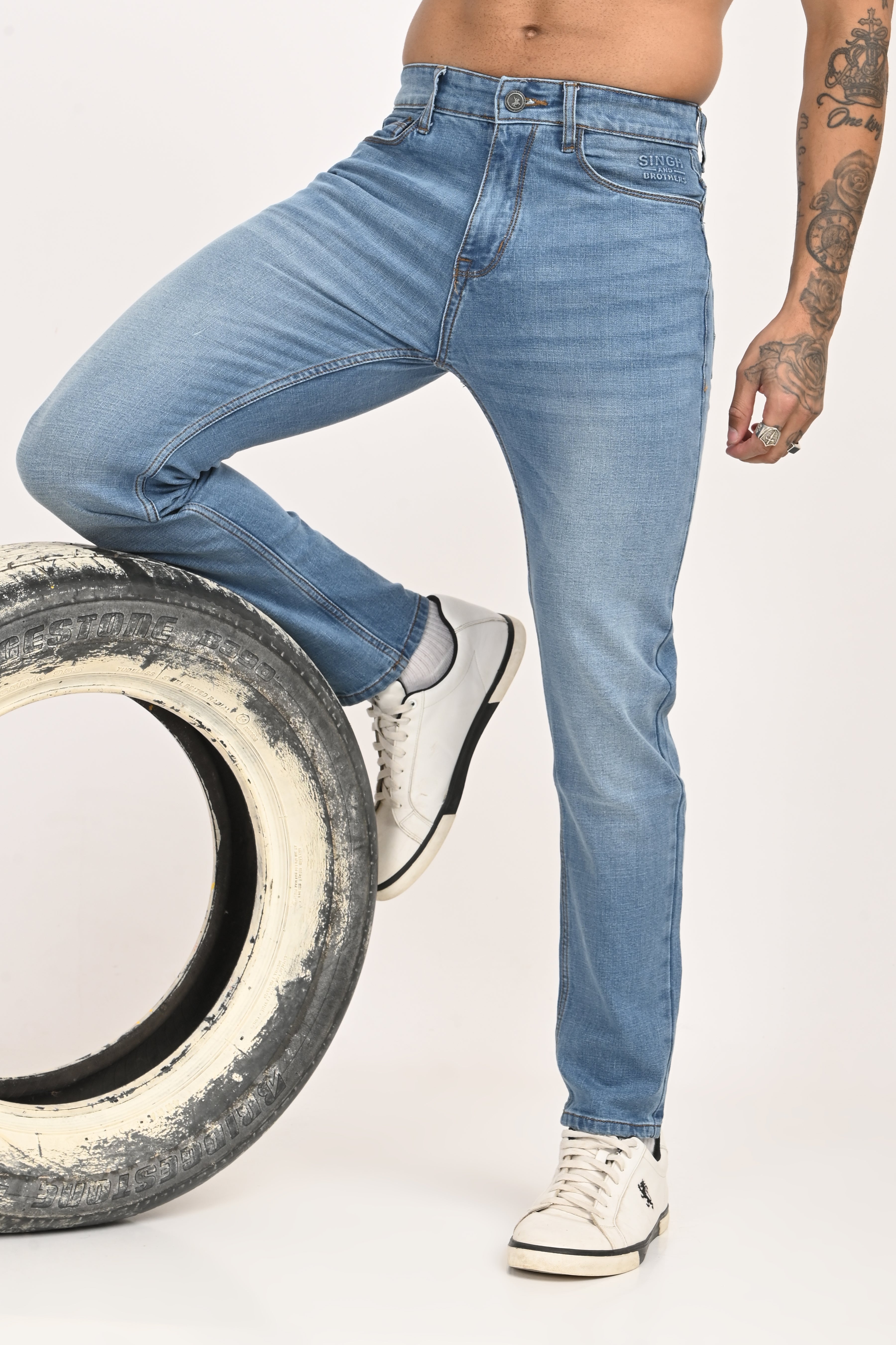 Light sky blue jeans - 13