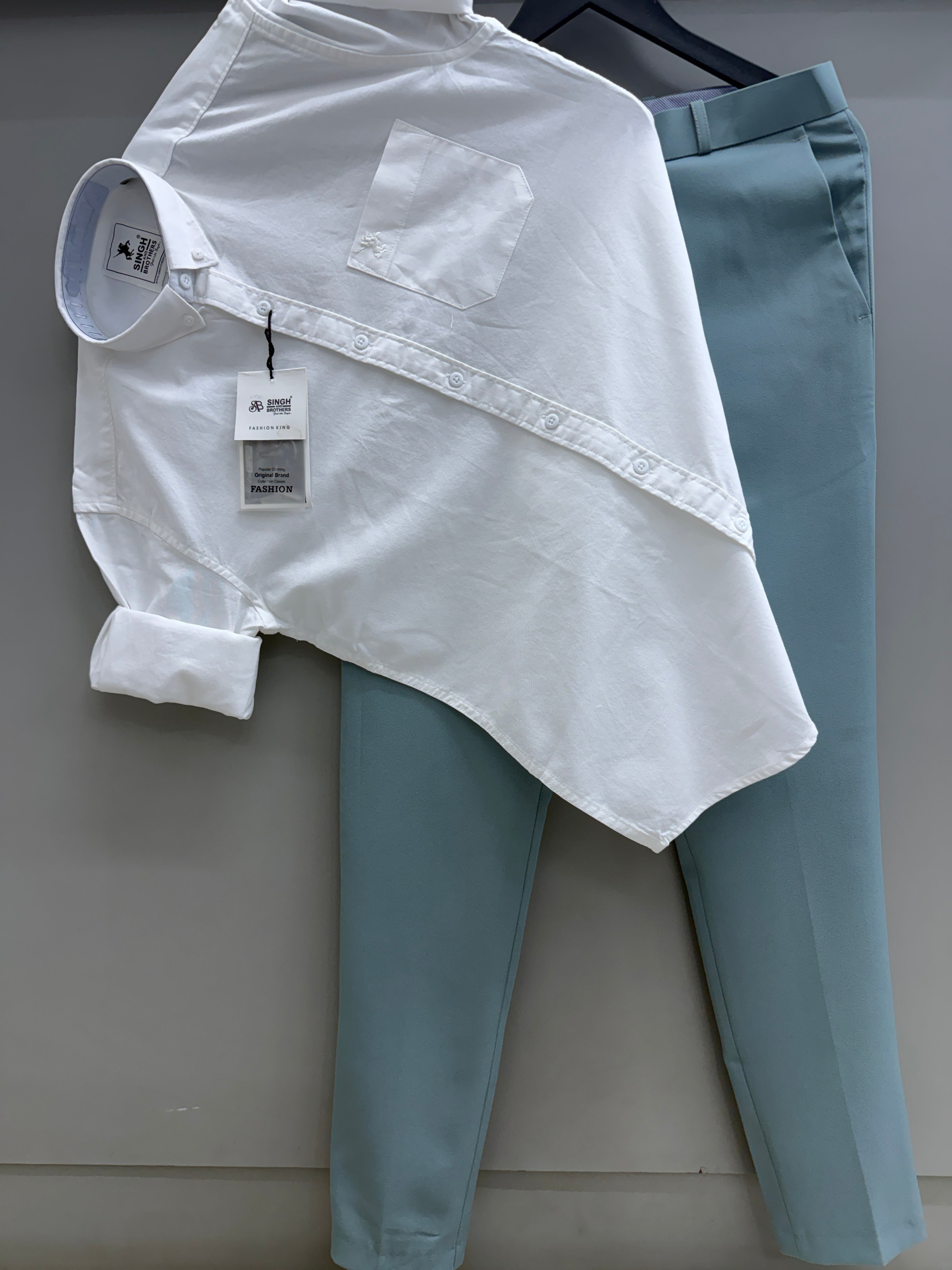 Cotton Oxford Shirt With Formal Pant