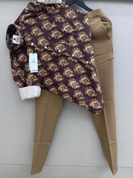 Printed Shirt with Trouser Pant (Combo)