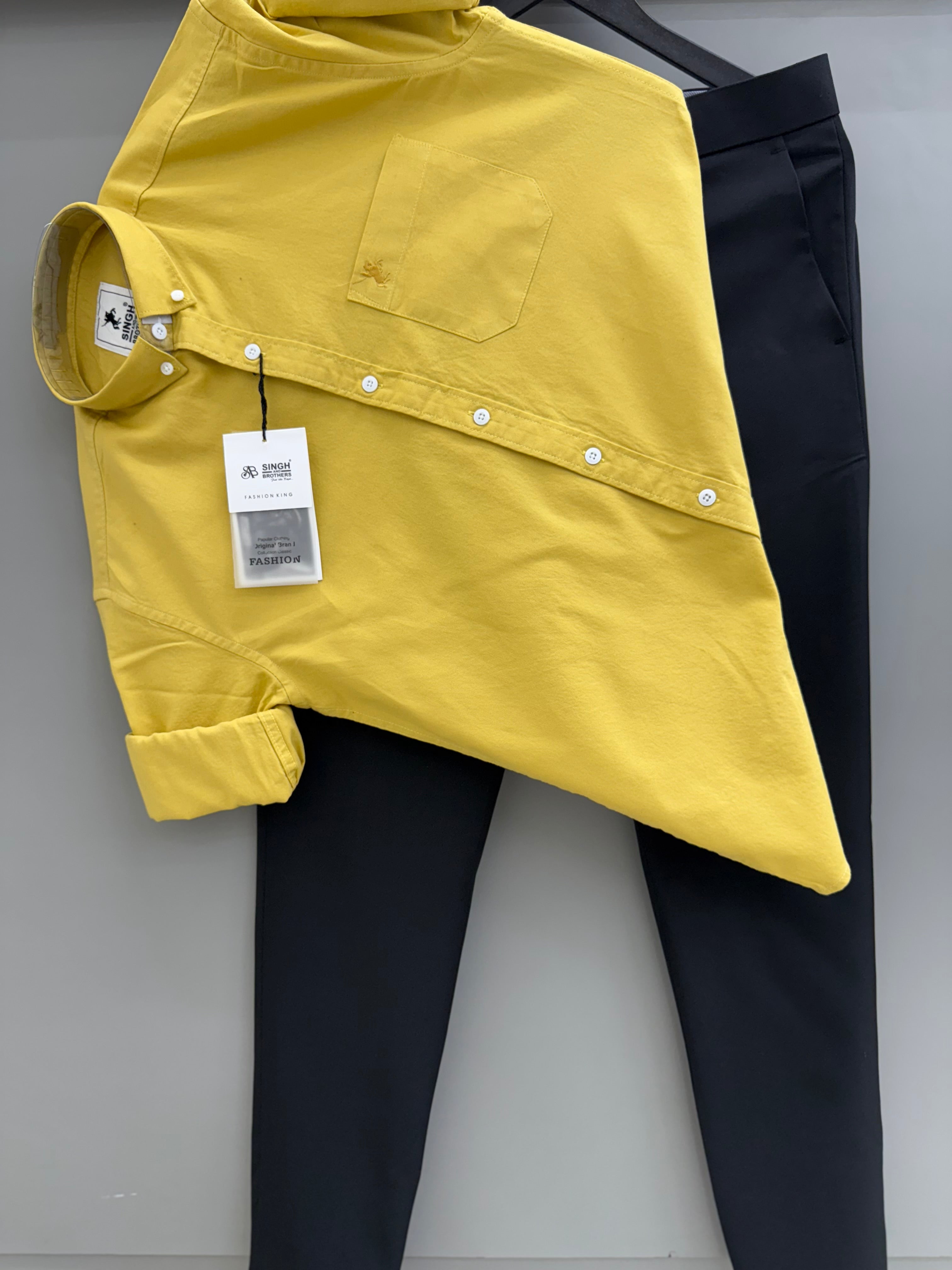 Cotton Oxford Shirt With Formal Pant