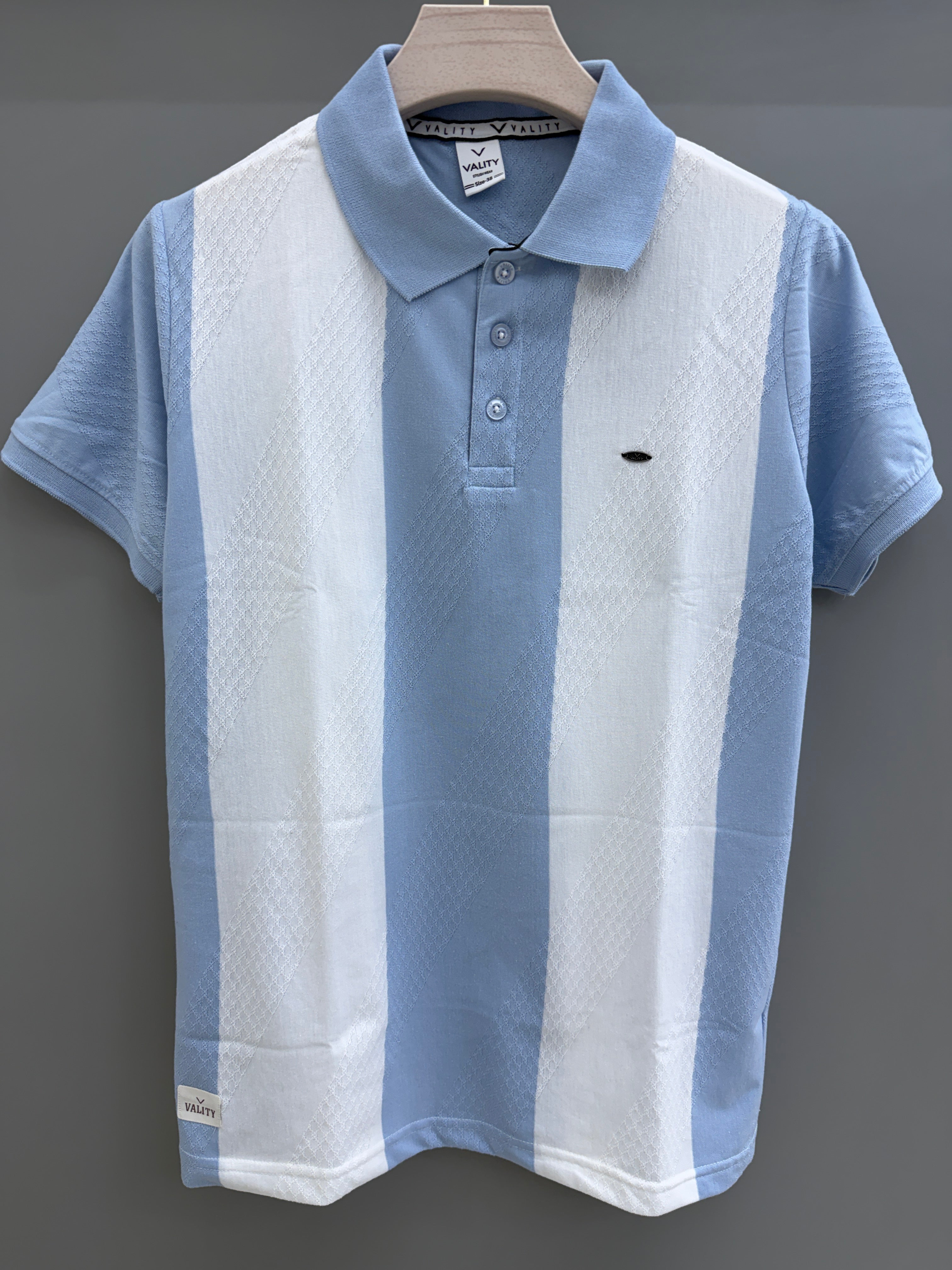 Jacquard strip T-shirts